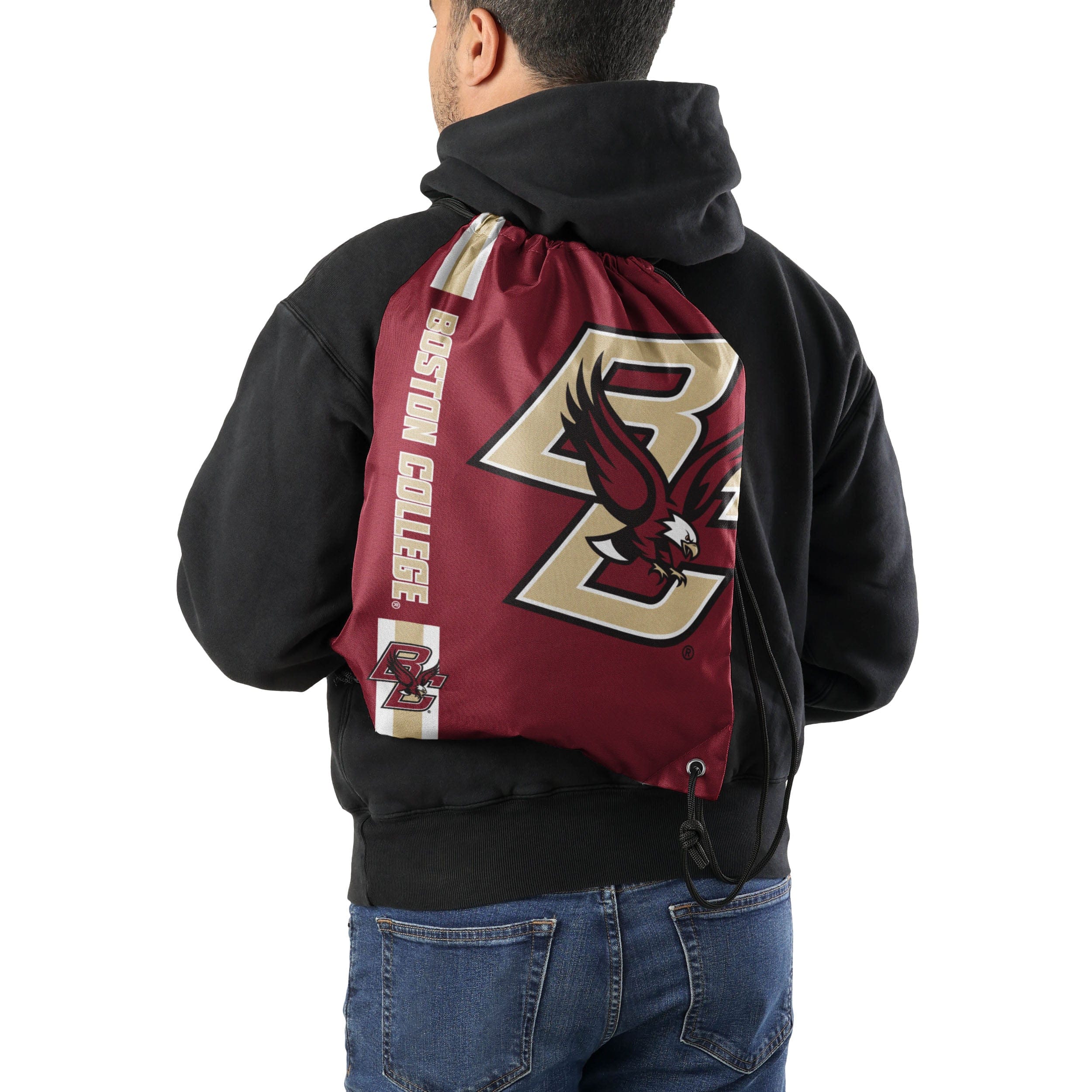 Boston College Eagles NCAA Big Logo Drawstring Backpack - Image 2