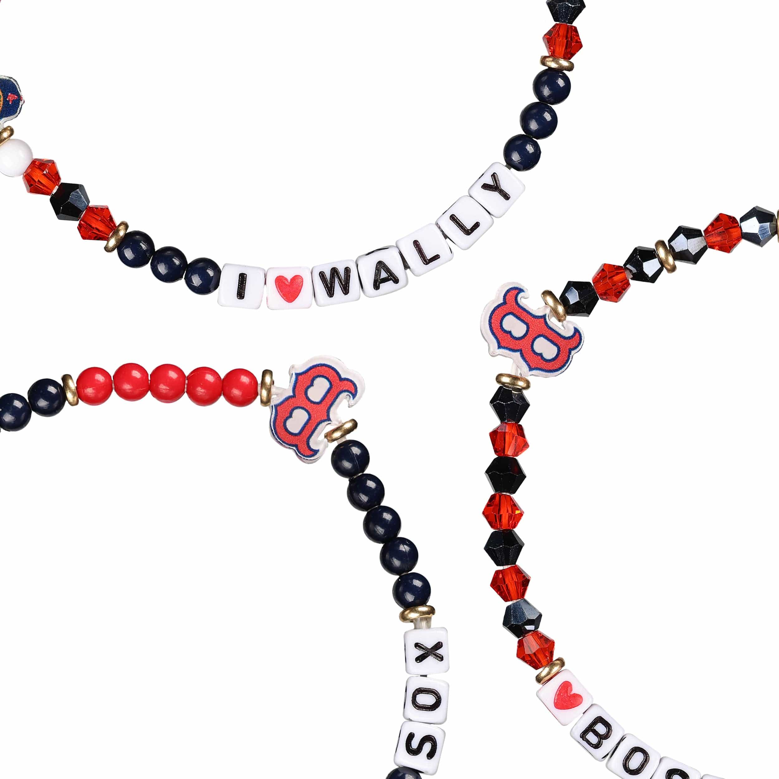 Boston Red Sox MLB 3 Pack Friendship Bracelet - Image 2