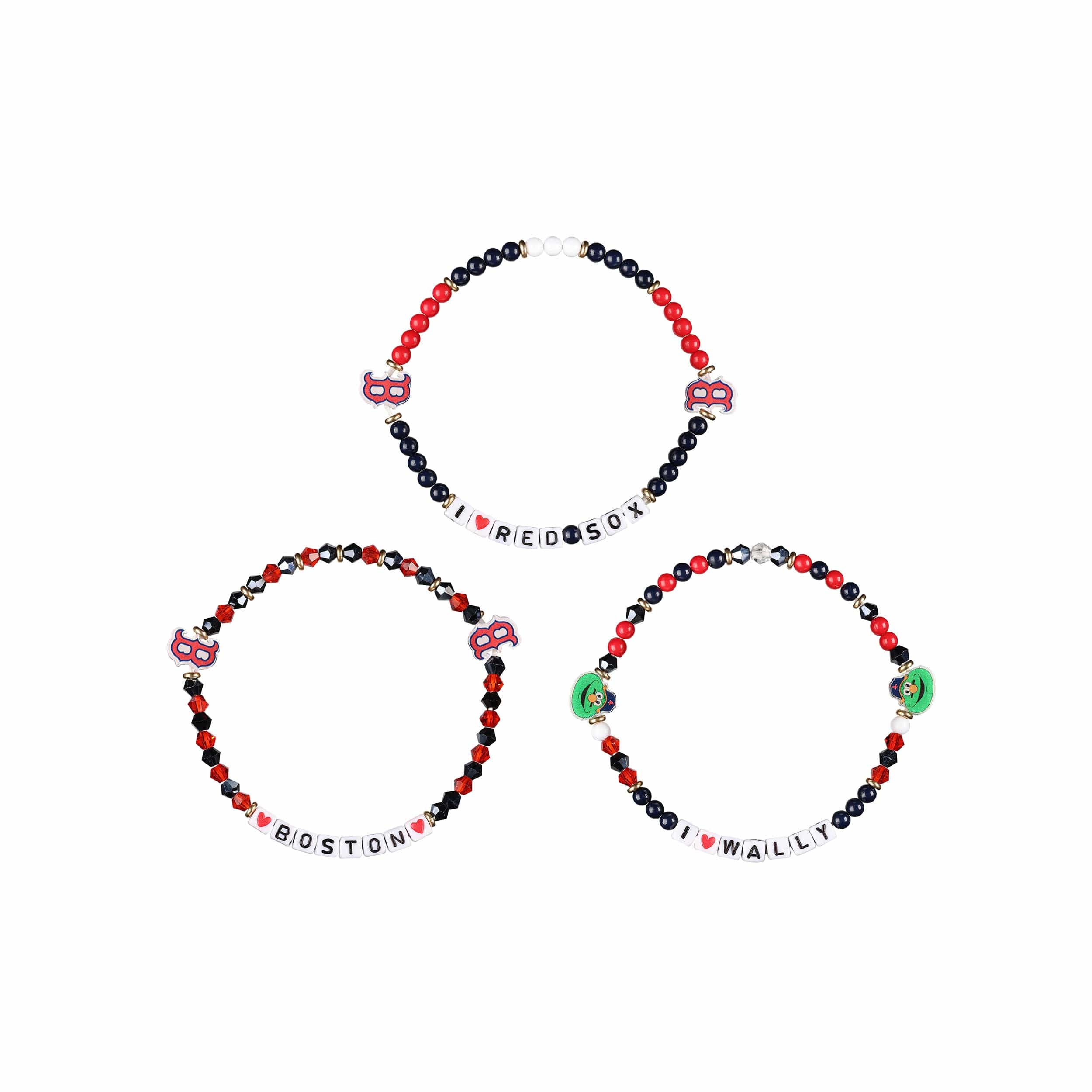 Boston Red Sox MLB 3 Pack Friendship Bracelet - Image 3