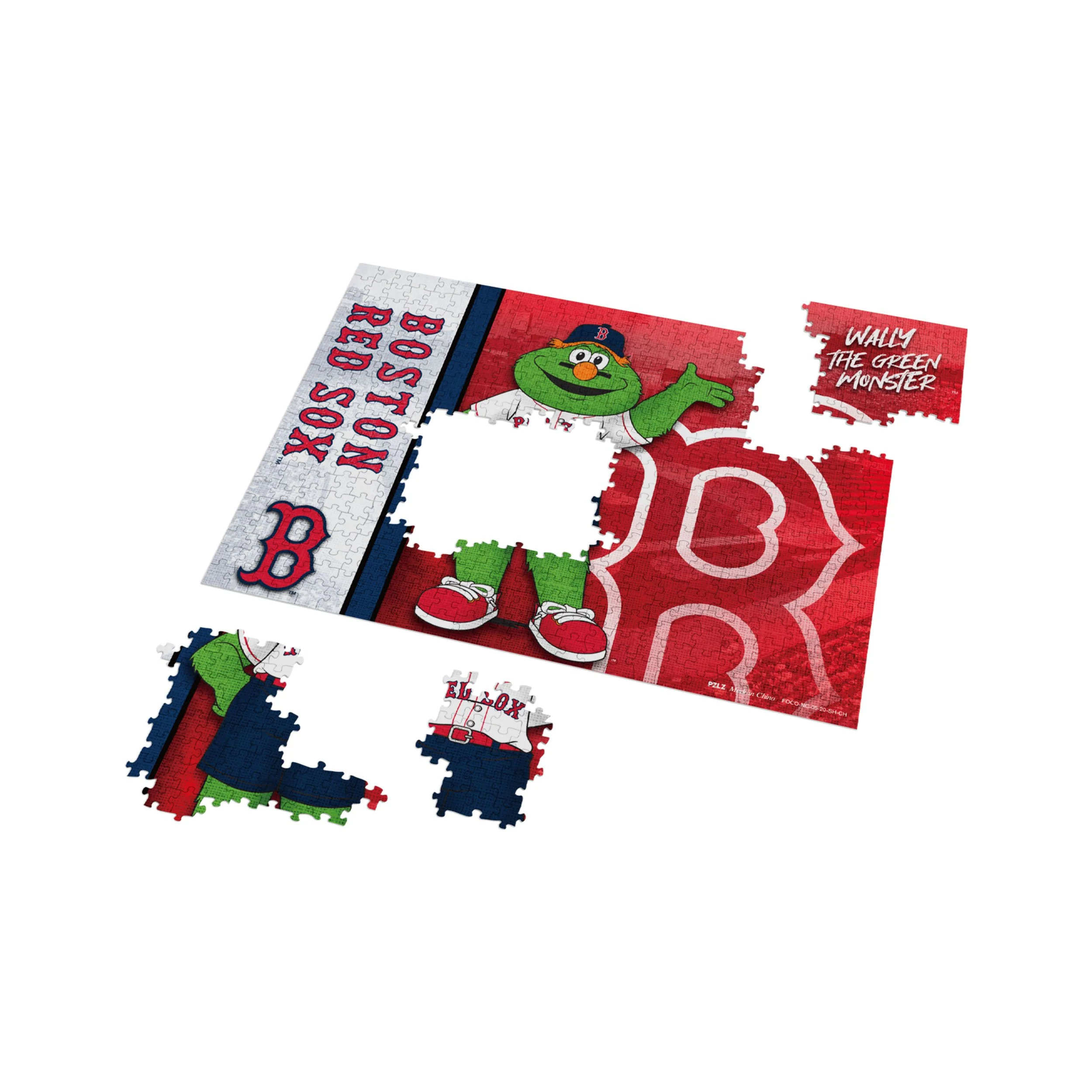 Boston Red Sox MLB Big Logo 500 Piece Jigsaw Puzzle PZLZ - Wally The Green Monster - Image 3