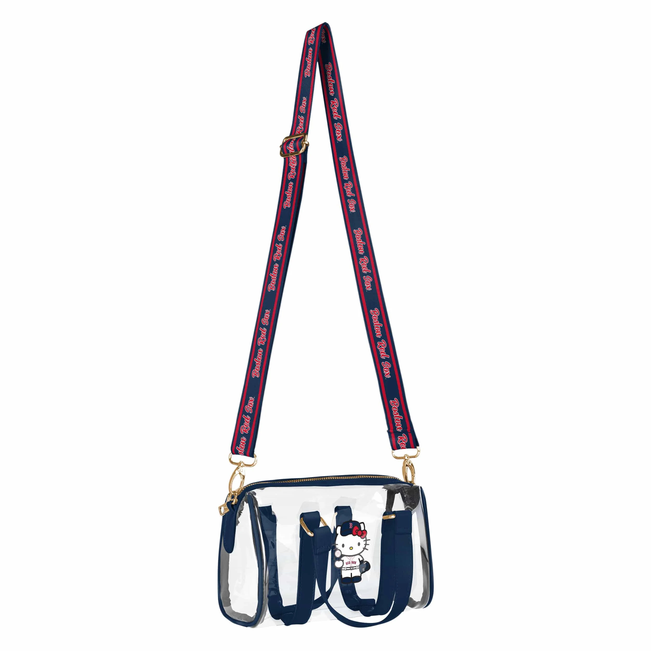 Boston Red Sox MLB Hello Kitty® Clear Barrel Bag (PREORDER - SHIPS MID JULY) - Image 2