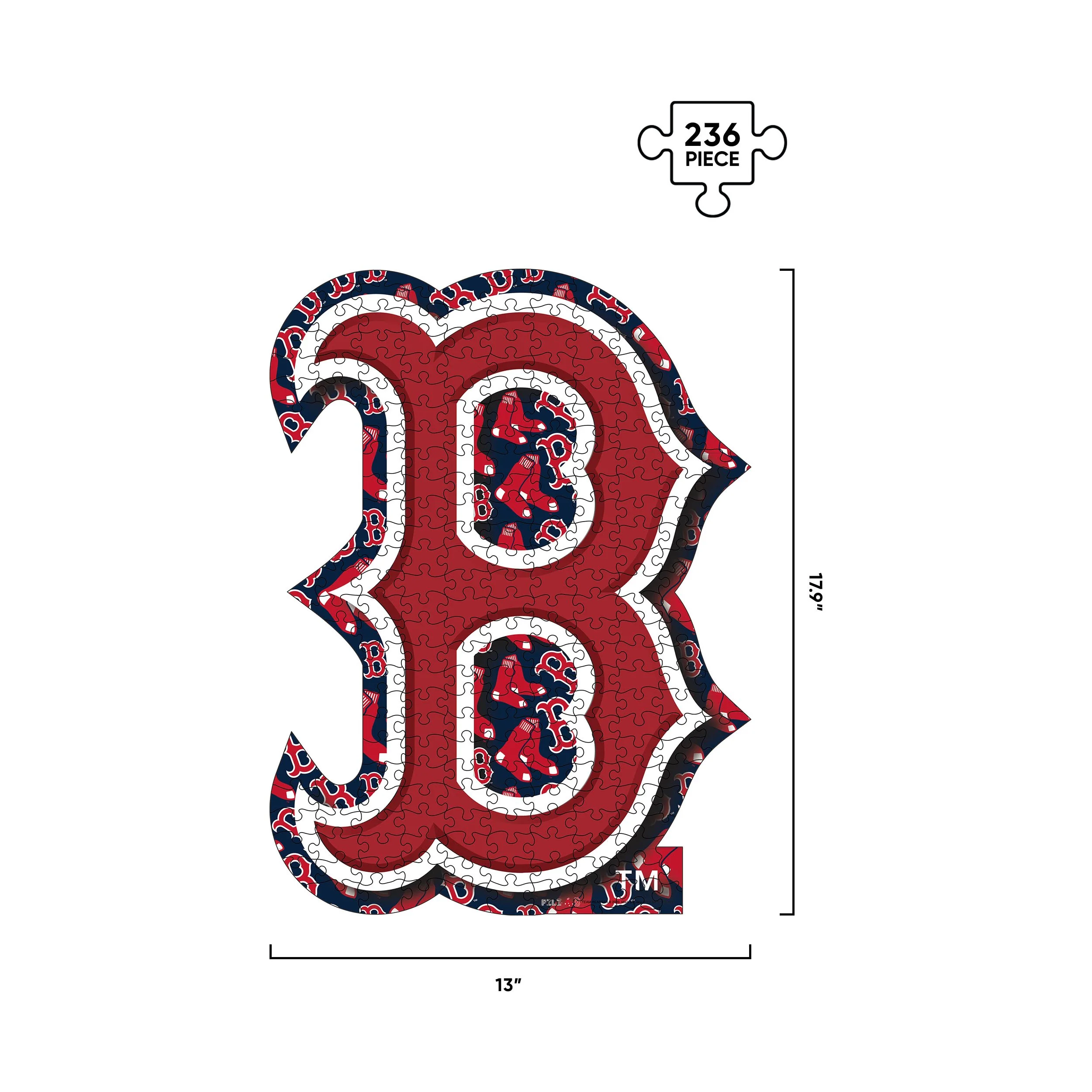 Boston Red Sox MLB Logo Wood Jigsaw Puzzle PZLZ - Image 3