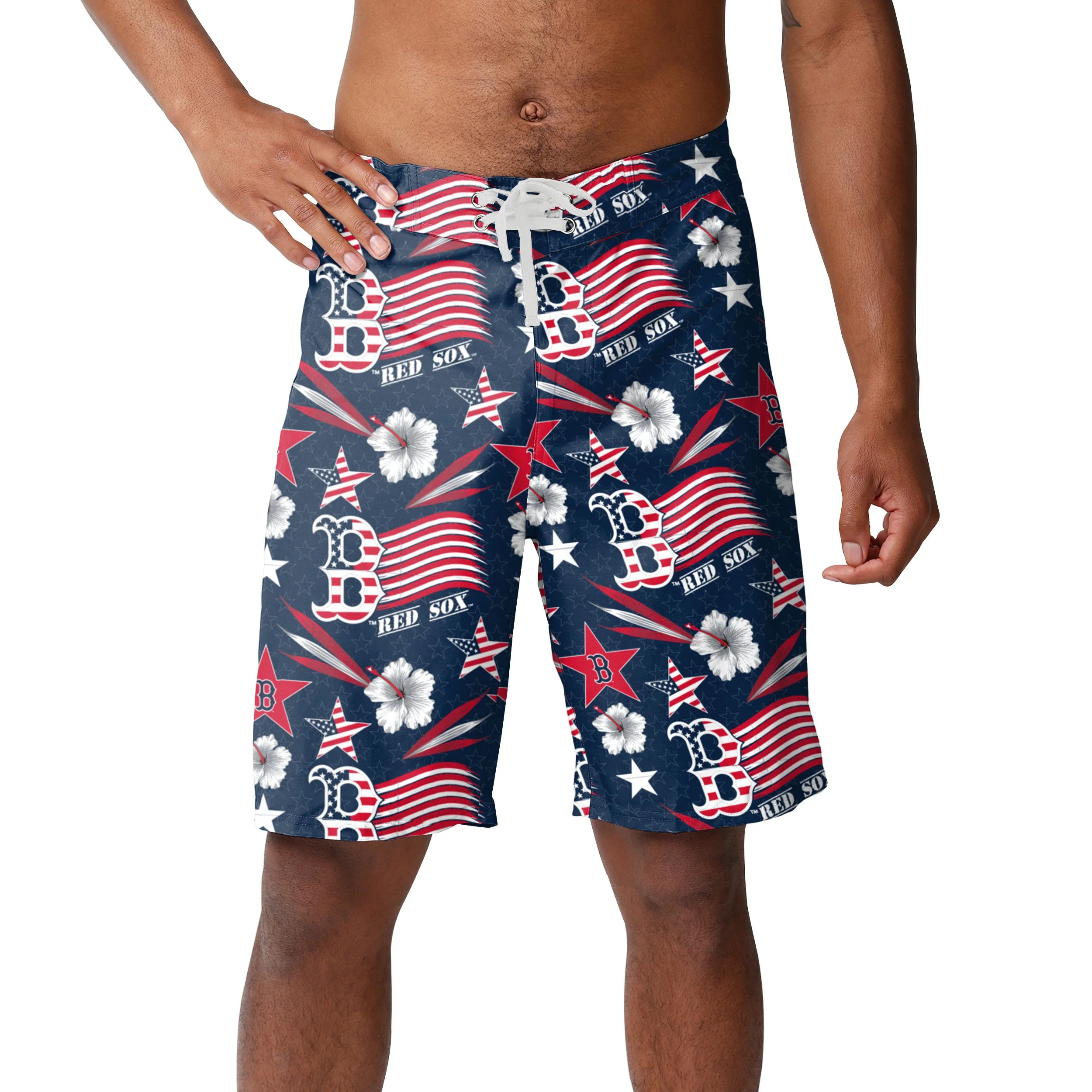 Boston Red Sox MLB Mens Americana Boardshorts - Image 2