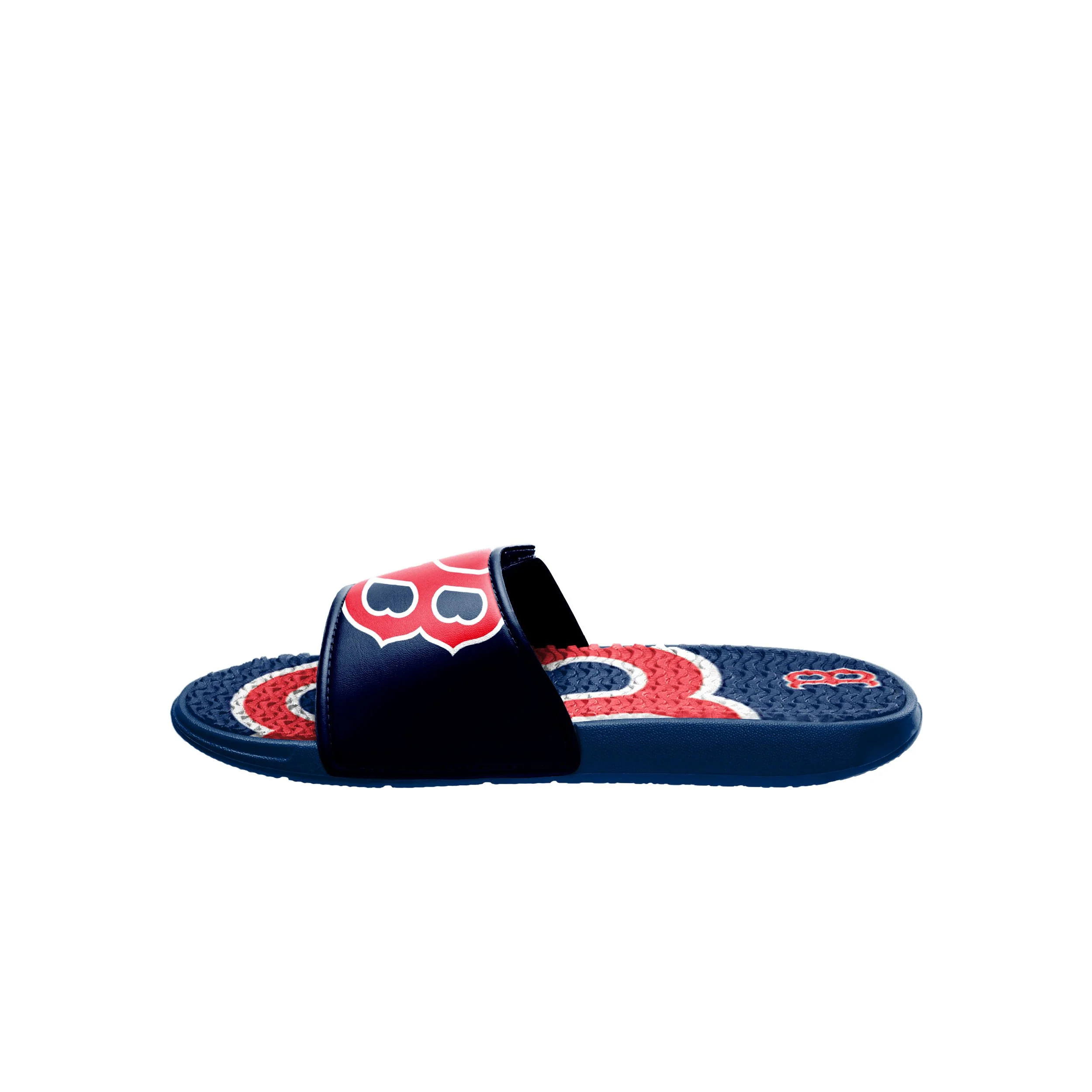 Boston Red Sox MLB Mens Colorblock Big Logo Gel Slide - Image 4