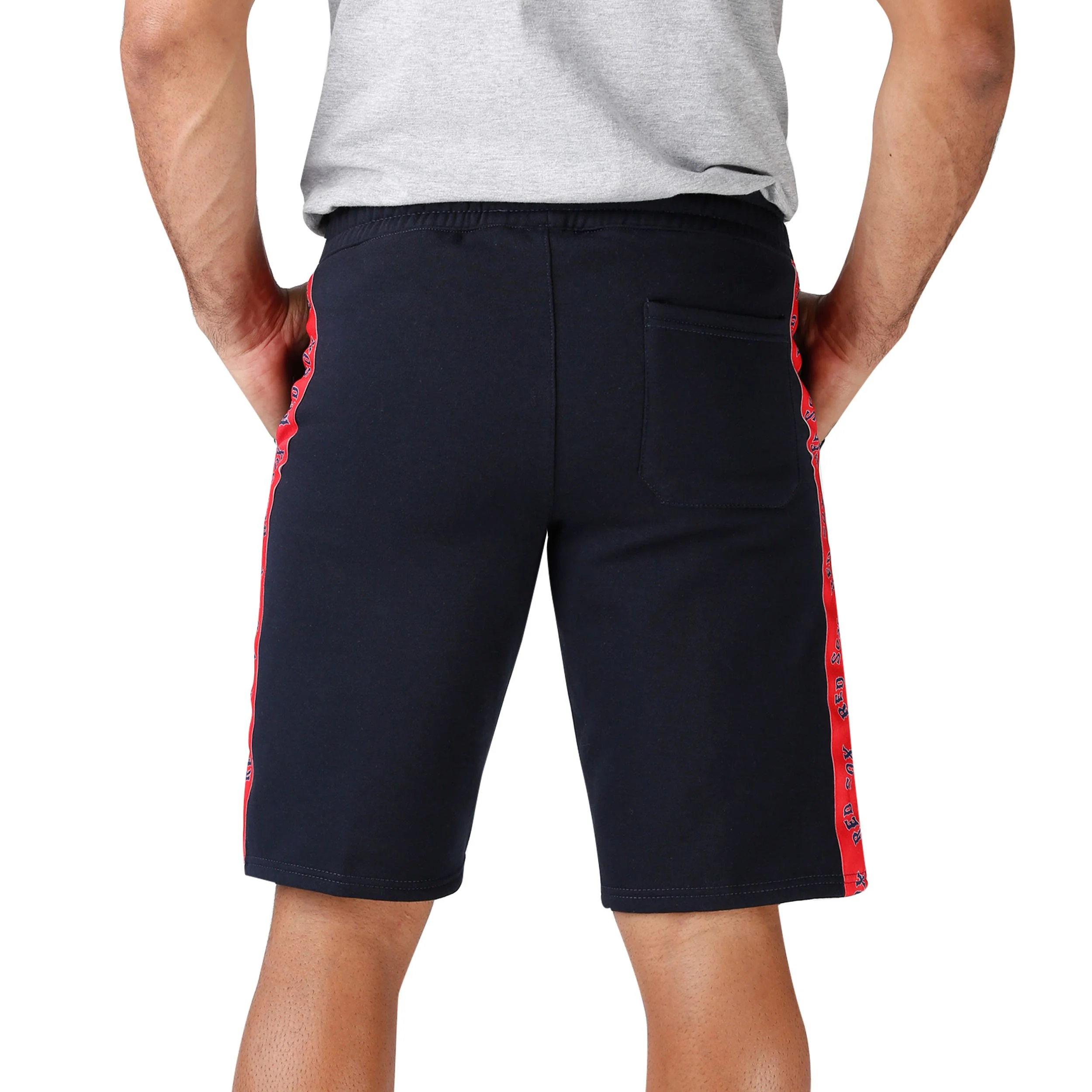 Boston Red Sox MLB Mens Lazy Lounge Fleece Shorts - Image 2