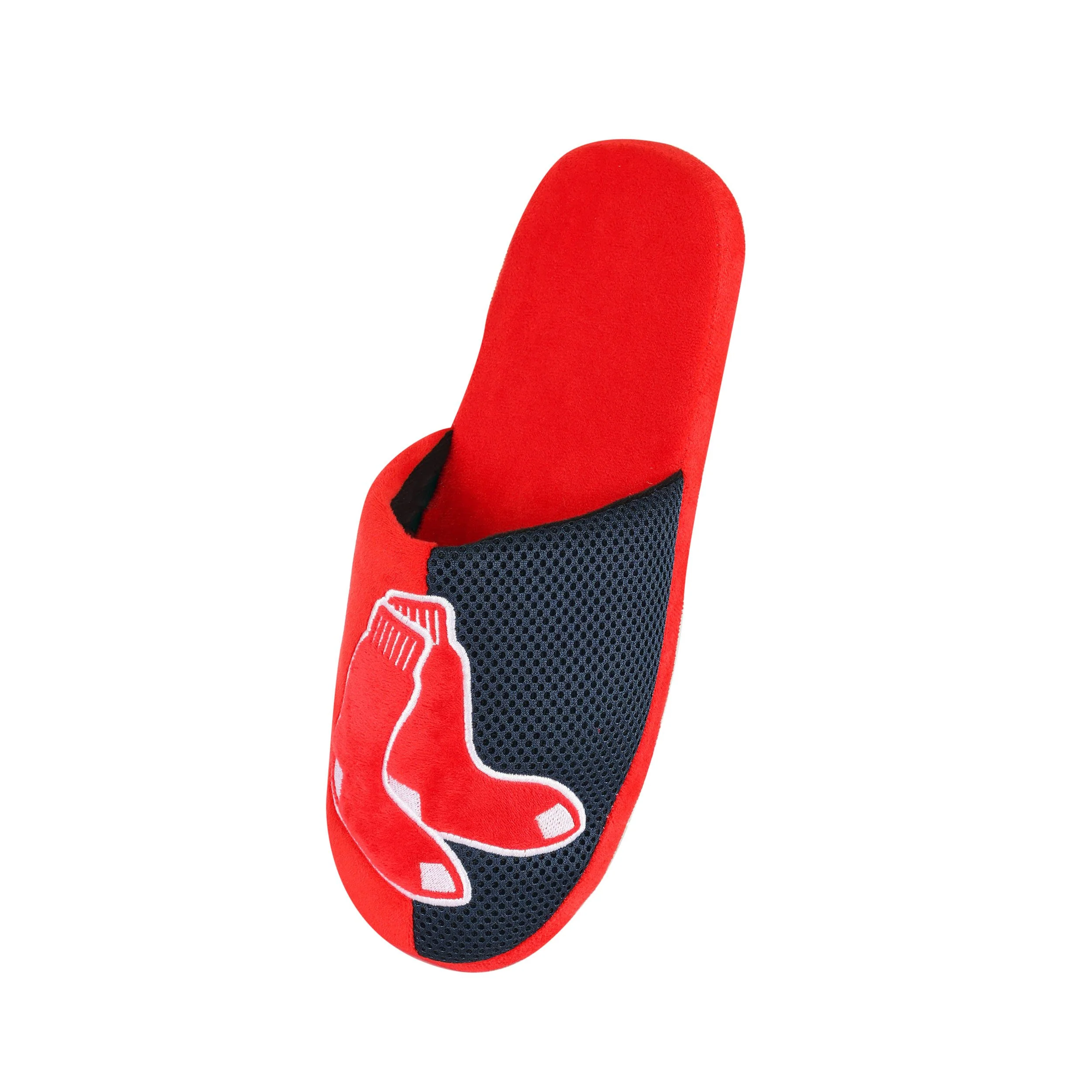 Boston Red Sox MLB Mens Logo Staycation Slippers - Image 3