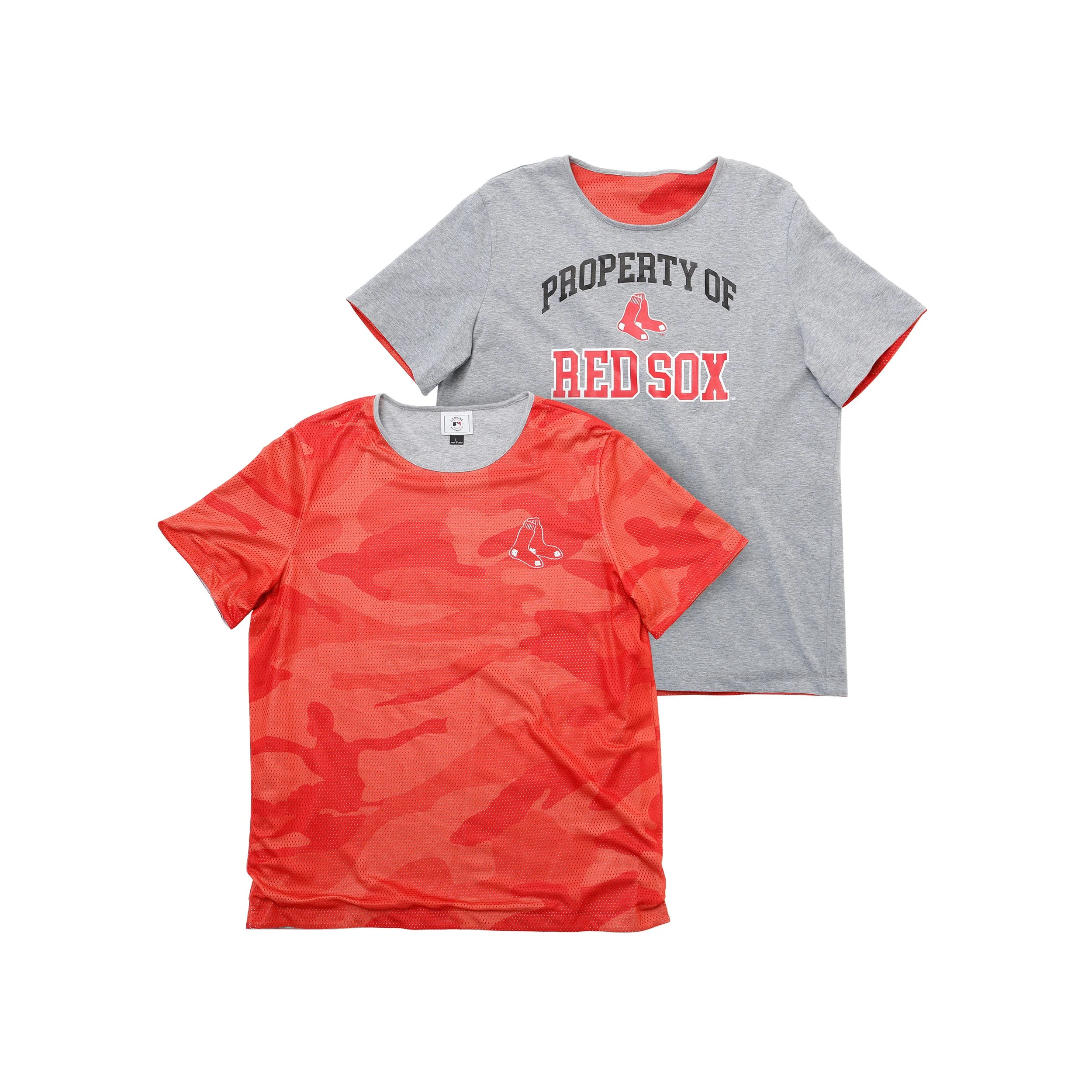 Boston Red Sox MLB Mens Reversible Mesh Matchup T-Shirt - Image 2