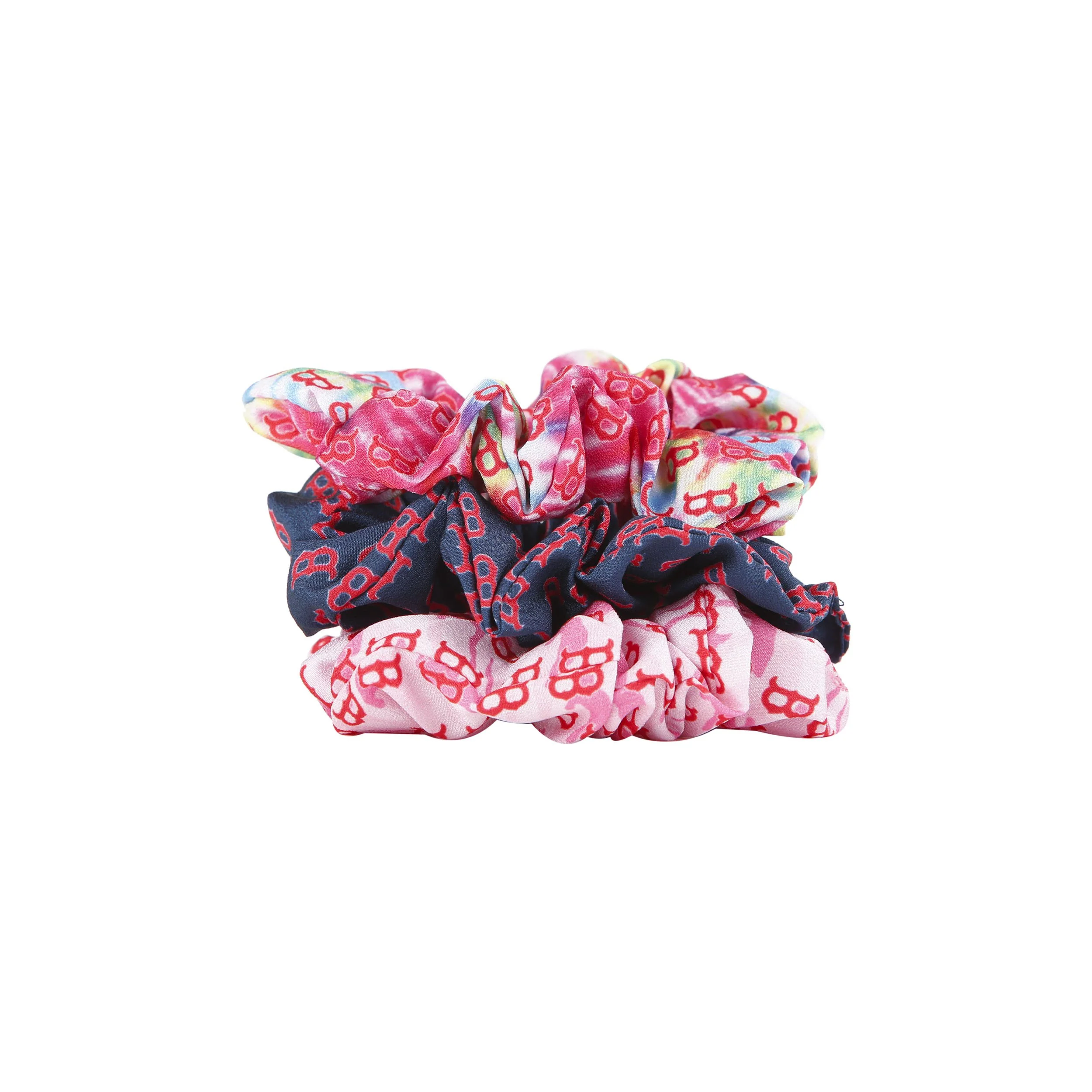 Boston Red Sox MLB Mini Print 3 Pack Scrunchies - Image 2