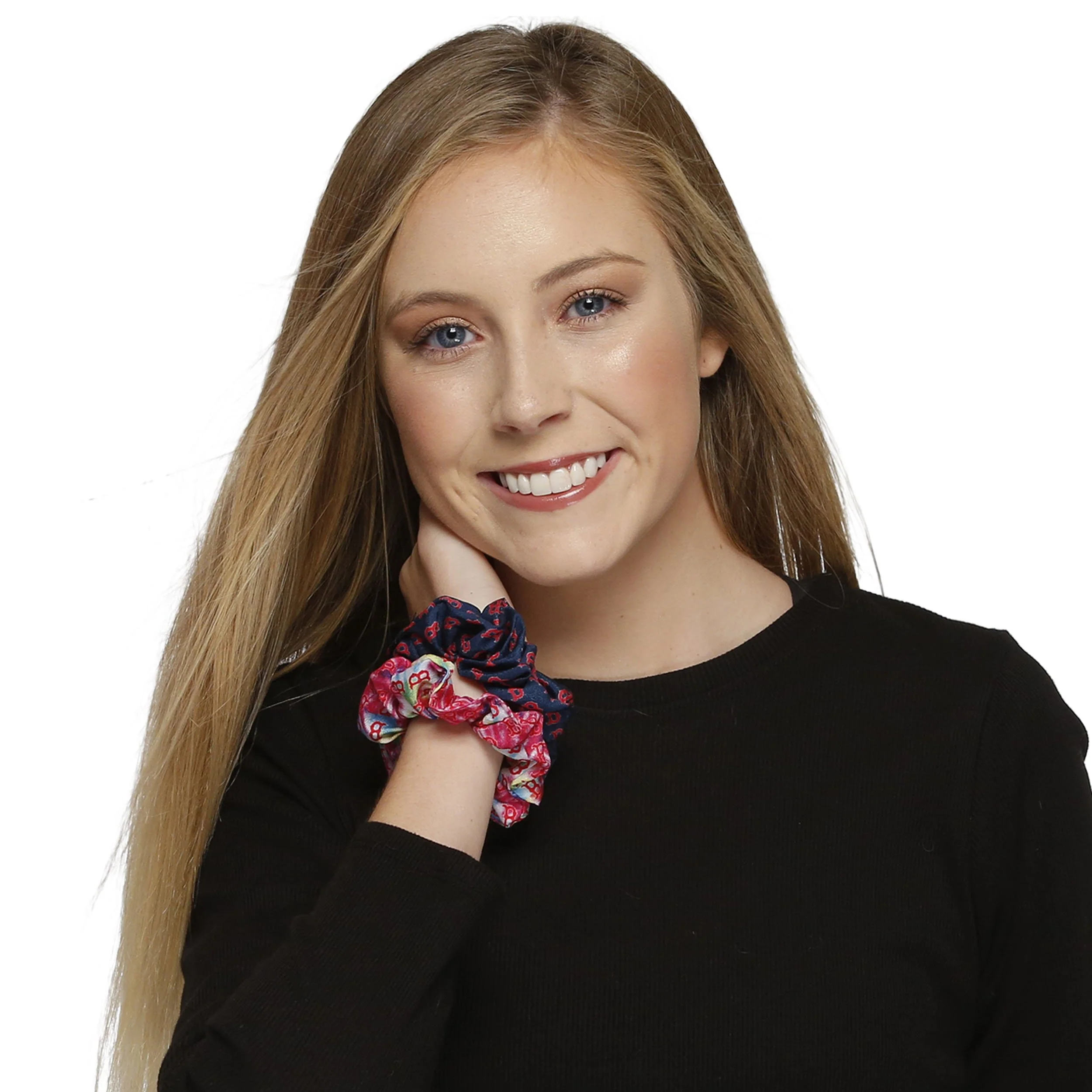 Boston Red Sox MLB Mini Print 3 Pack Scrunchies - Image 5