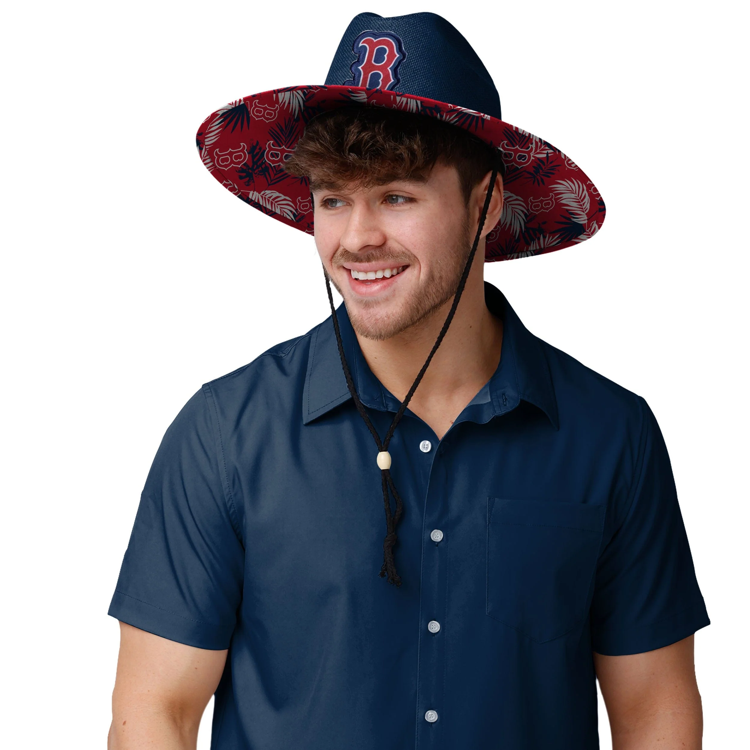 Boston Red Sox MLB Team Color Straw Hat - Image 5