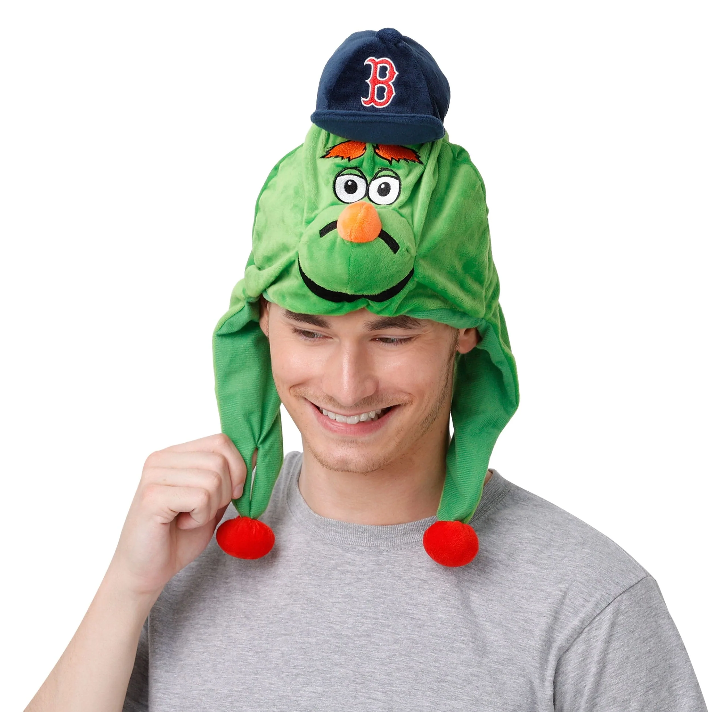 Boston Red Sox MLB Wally the Green Monster Mascot Plush Hat - Image 4