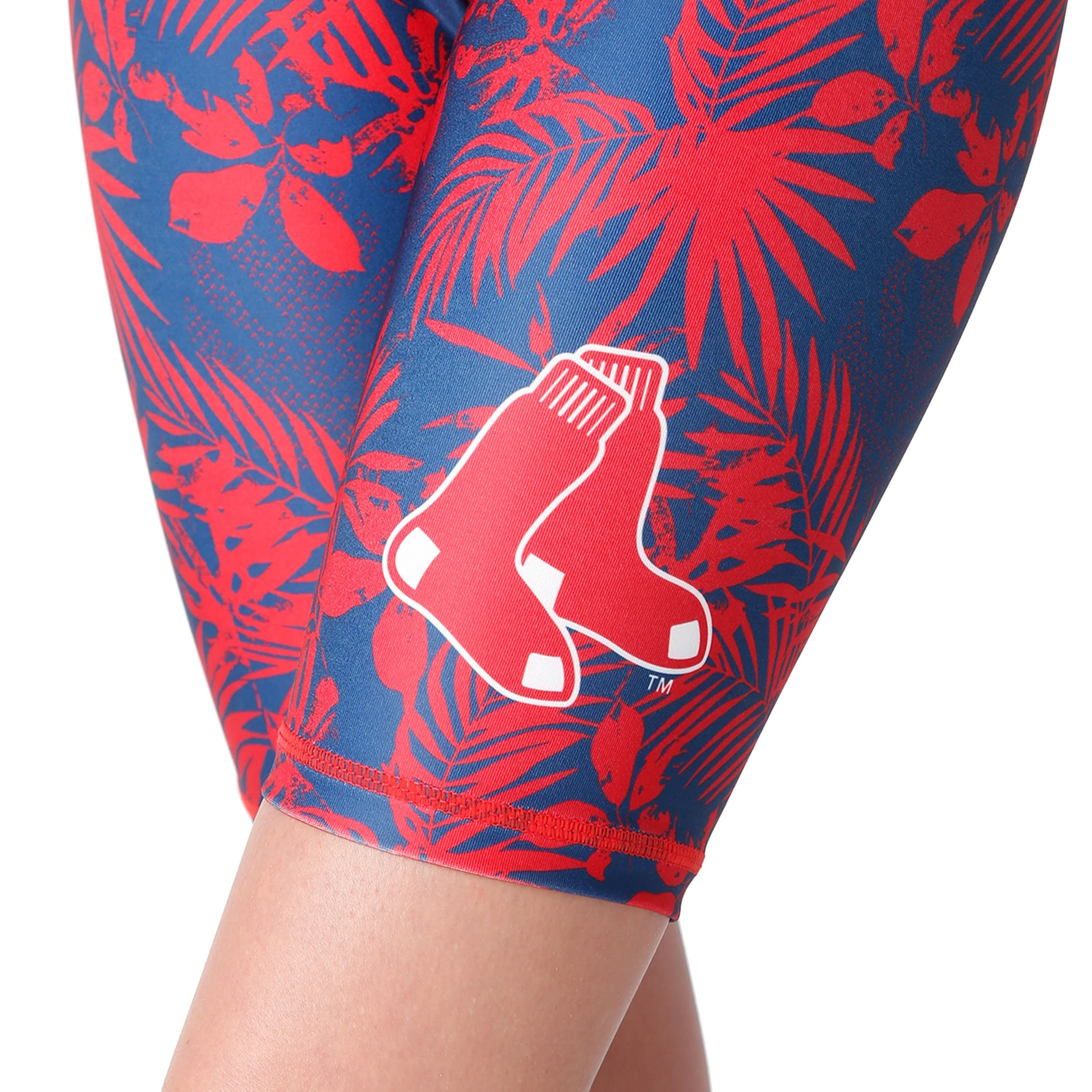 Boston Red Sox MLB Womens Floral Bike Shorts - Image 3