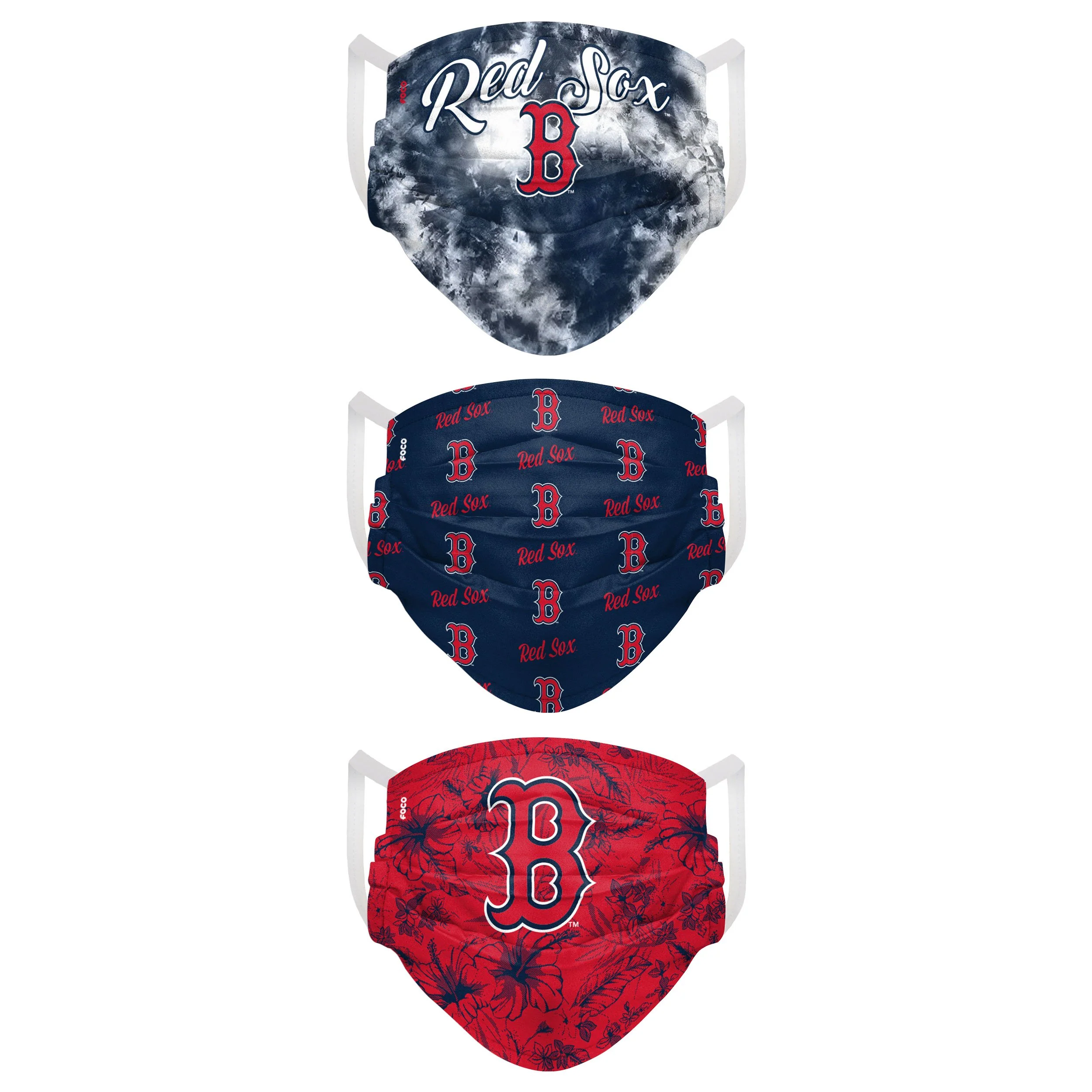 Boston Red Sox MLB Womens Matchday 3 Pack Face Cover - Image 2