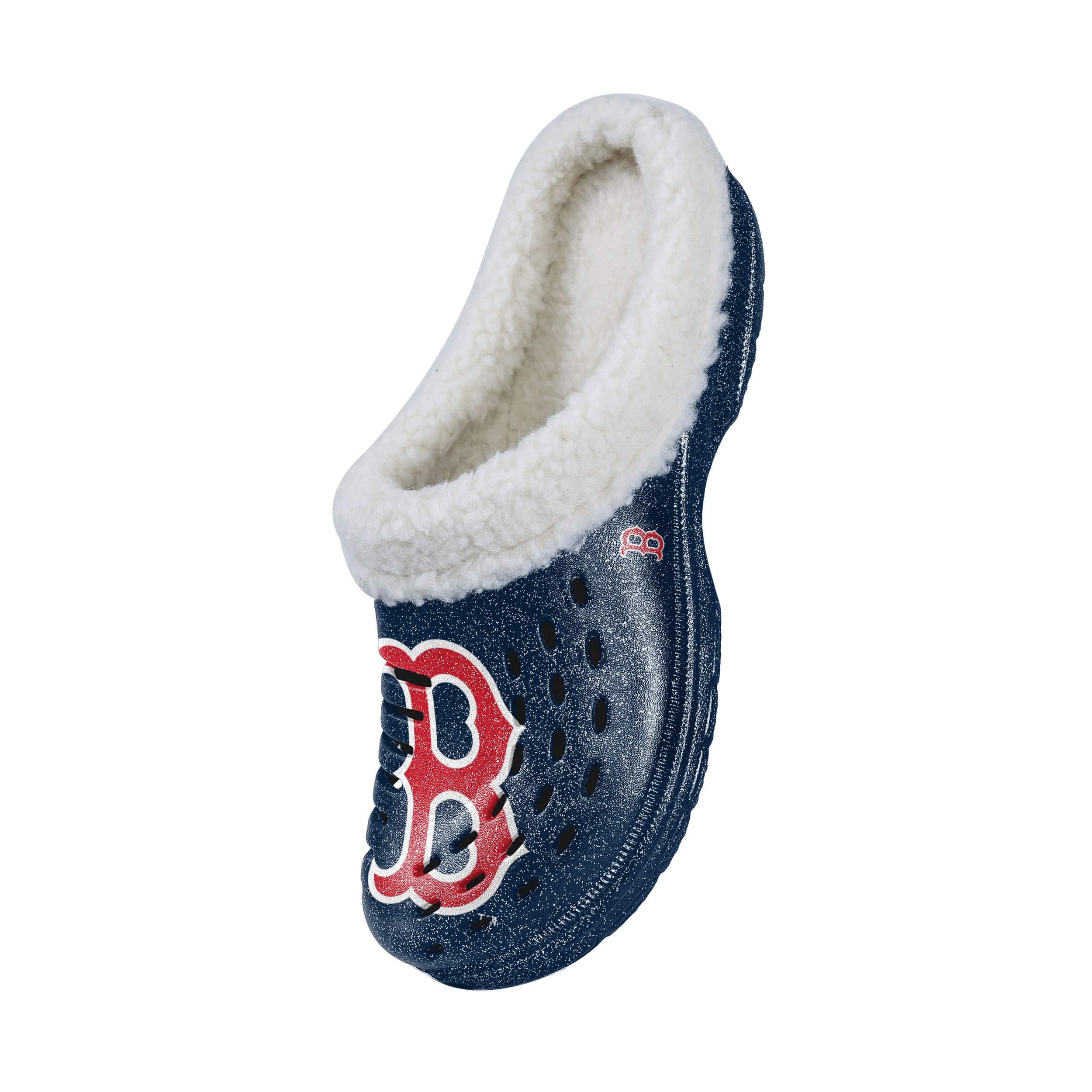 Boston Red Sox MLB Womens Sherpa Lined Glitter Clog - Image 3