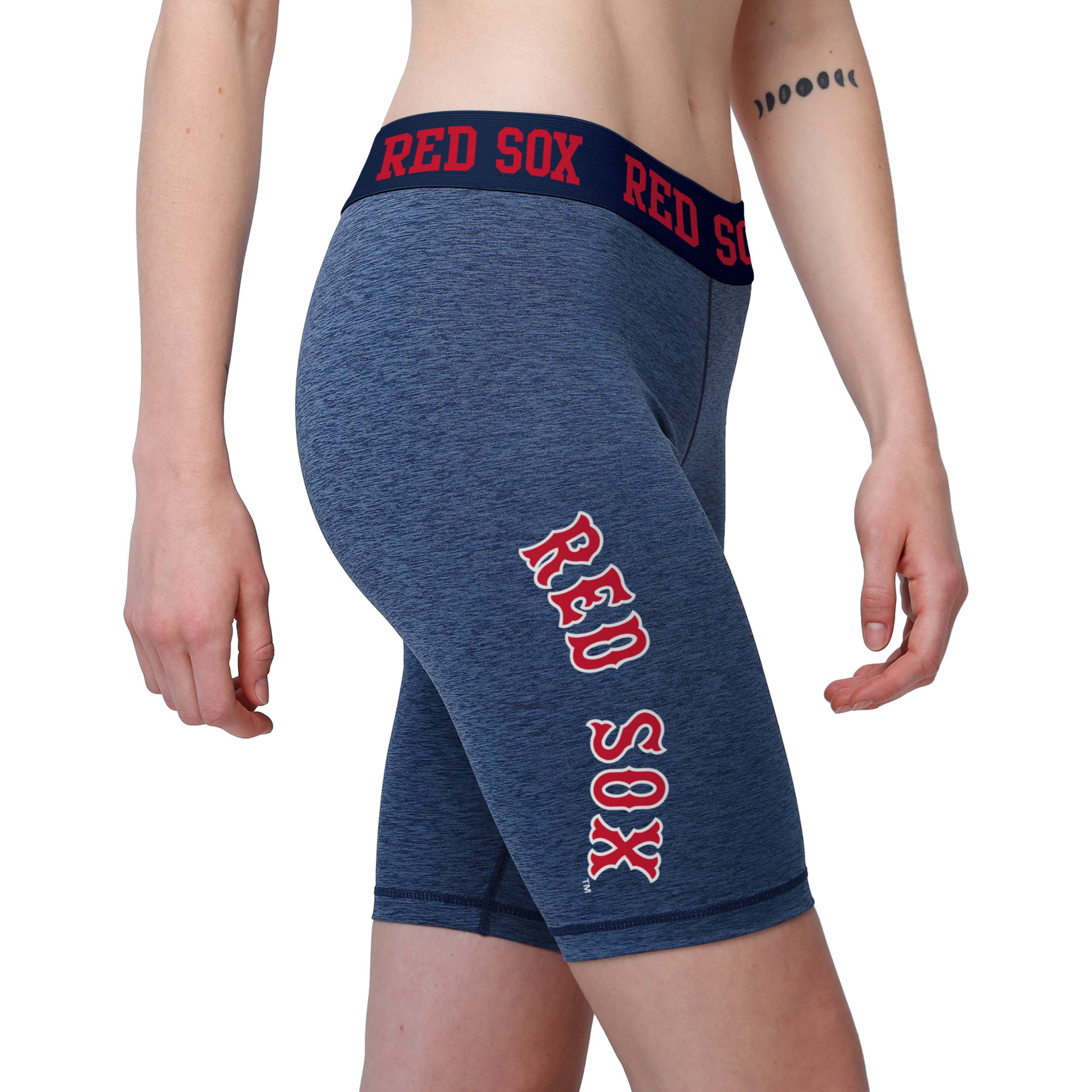 Boston Red Sox MLB Womens Team Color Static Bike Shorts - Image 2