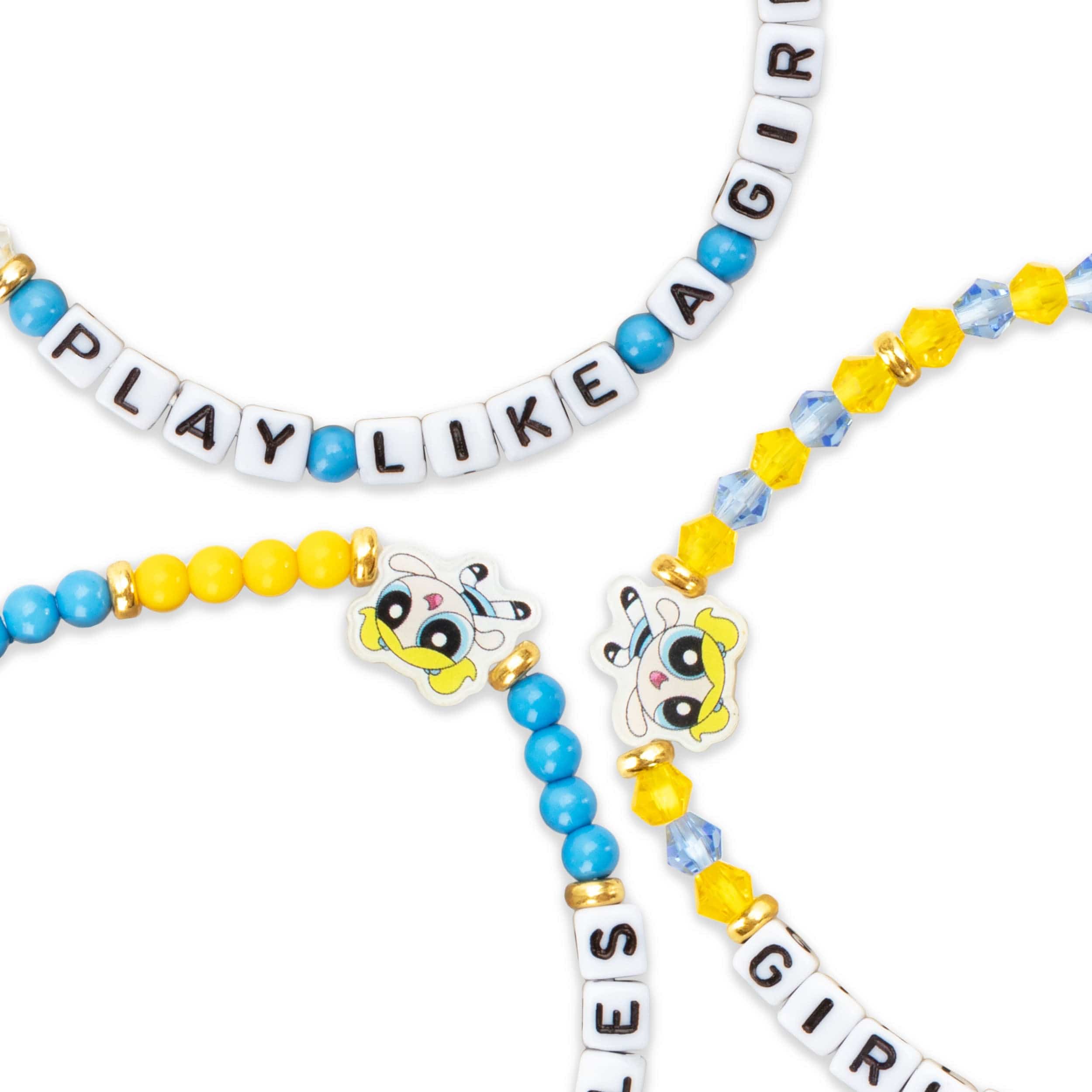 Bubbles The Powerpuff Girls 3 Pack Friendship Bracelet - Image 2
