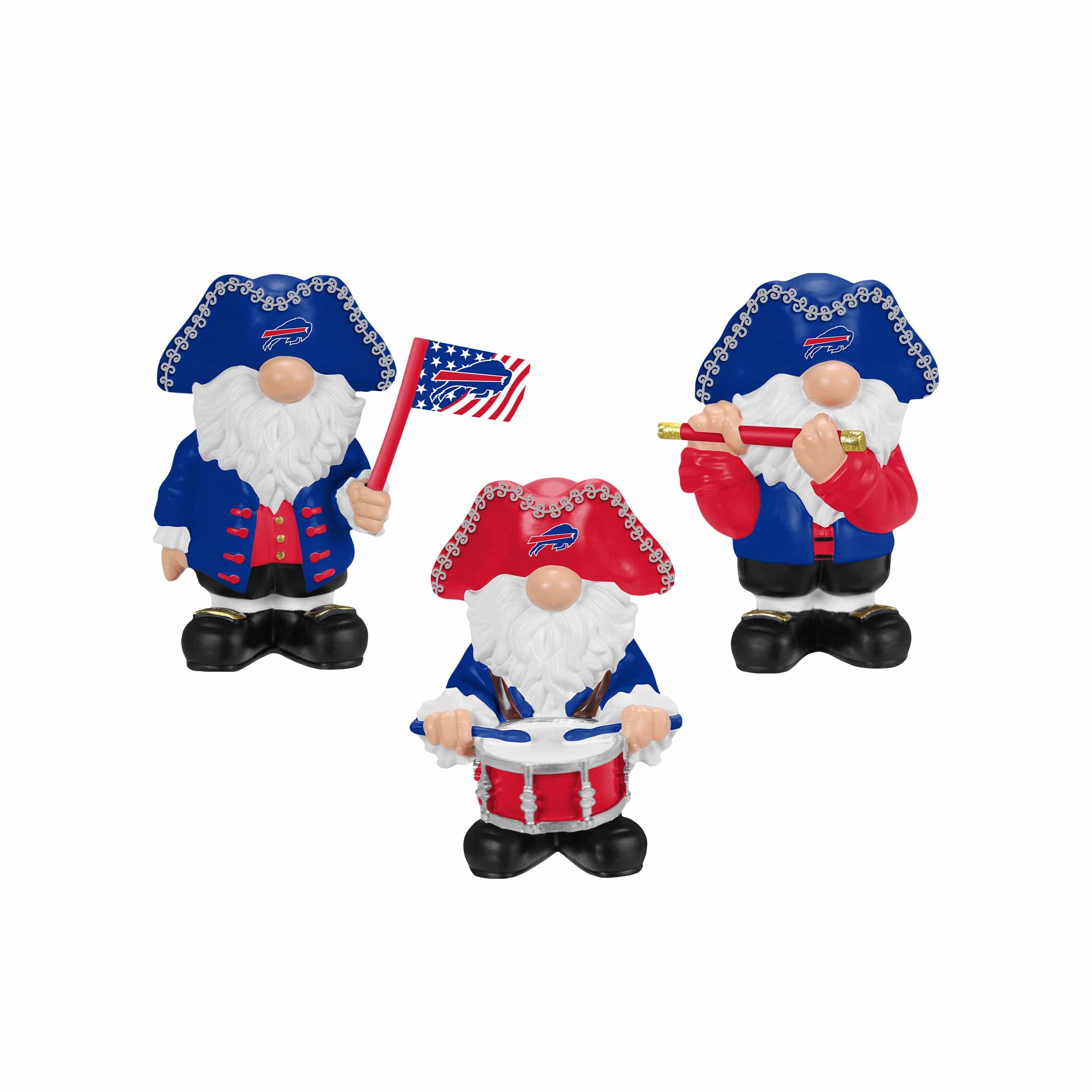 Buffalo Bills NFL 3 Pack Americana Mini Gnome Set