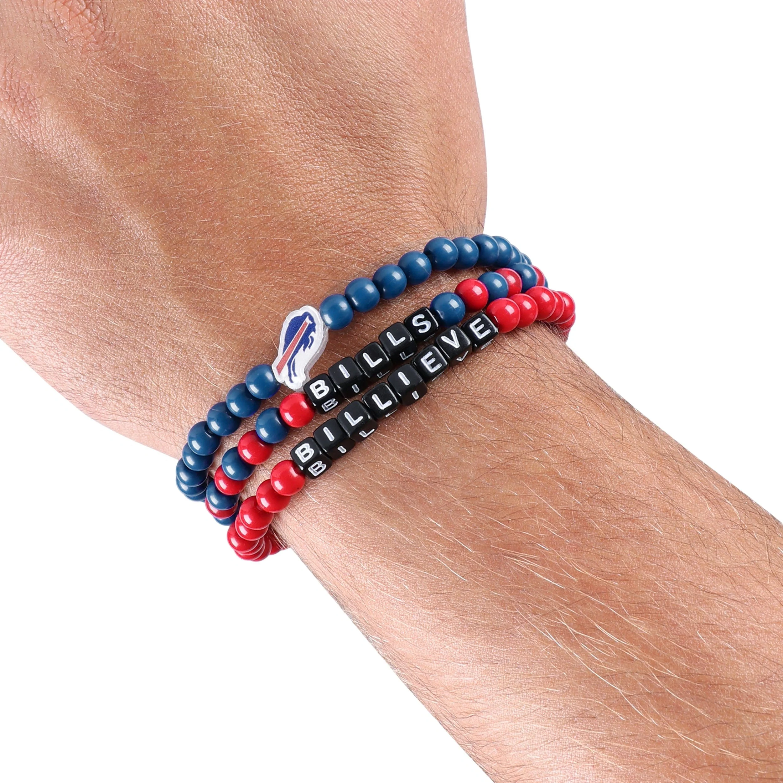 Buffalo Bills NFL 3 Pack Beaded Friendship Bracelet - Image 4
