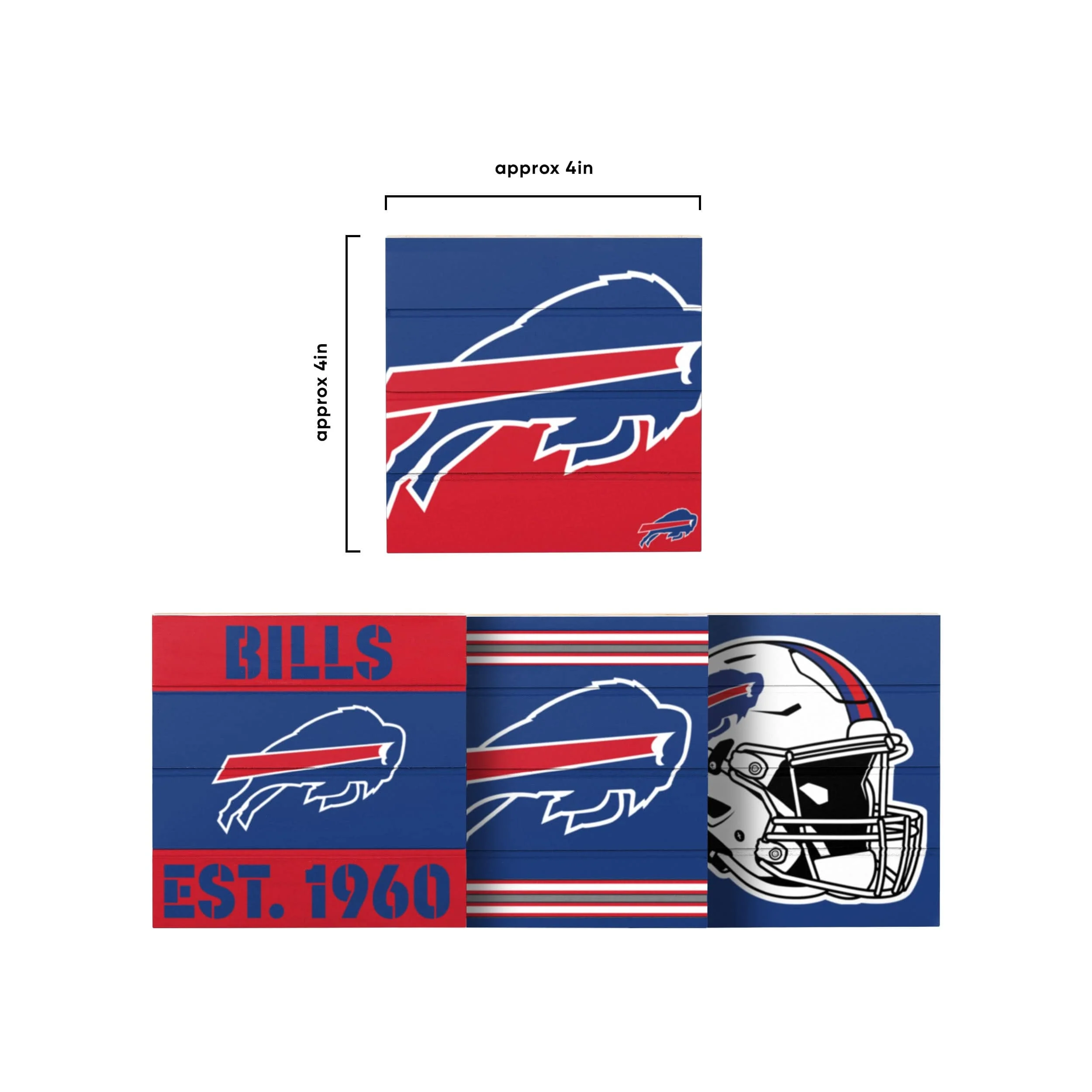 Buffalo Bills NFL 4 Pack Pallet Coaster Set - Image 5