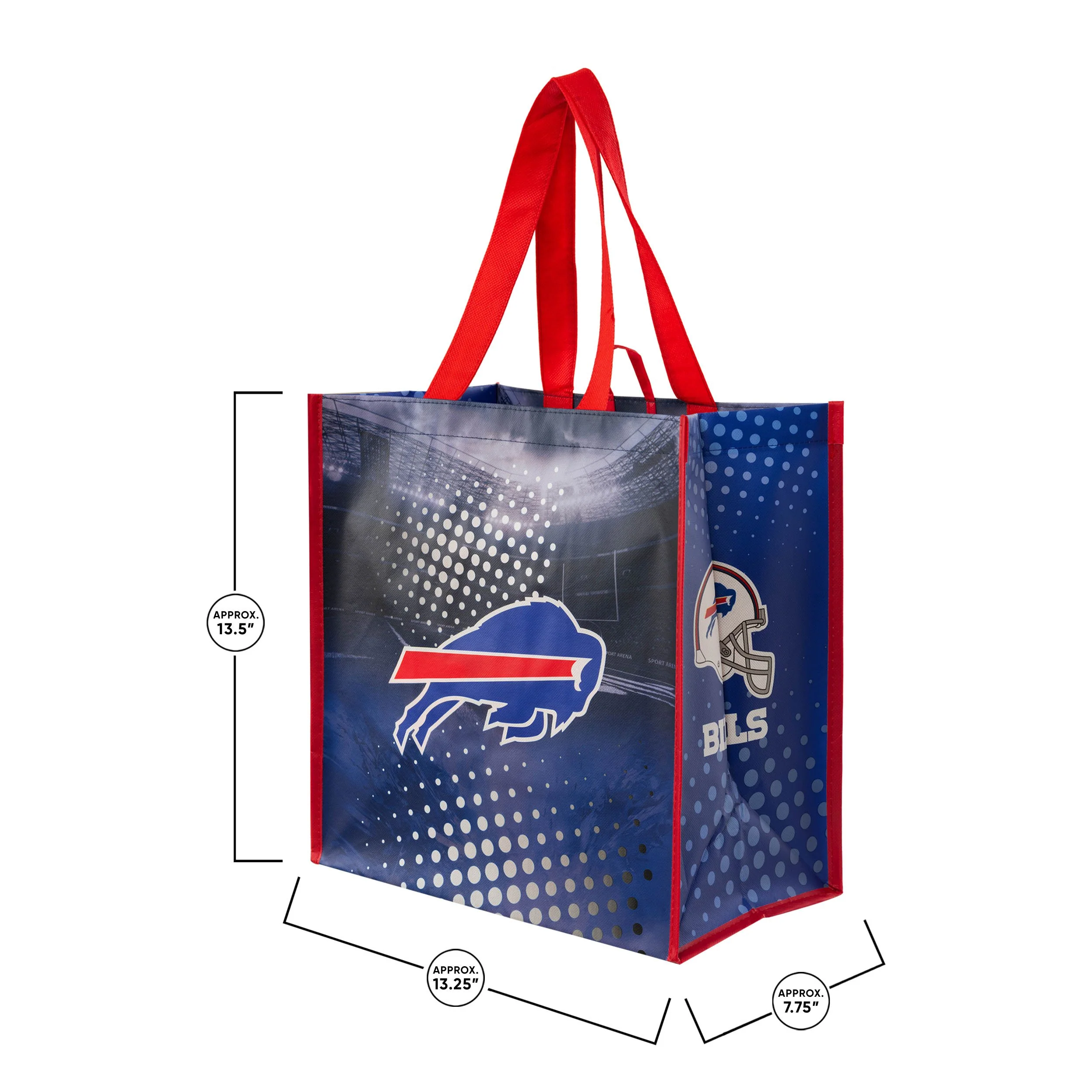 Buffalo Bills NFL 4 Pack Reusable Shopping Bags - Image 3