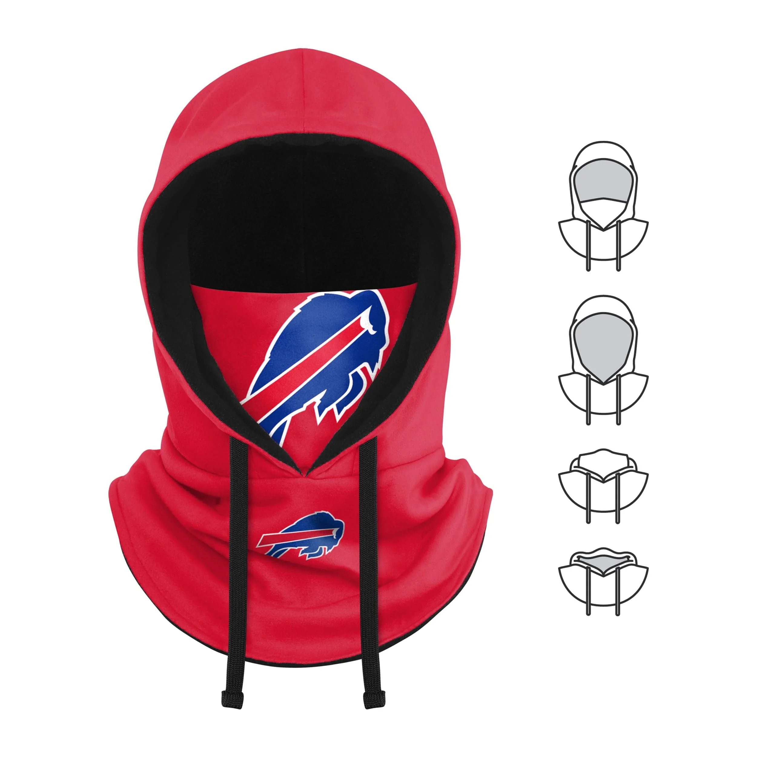 Buffalo Bills NFL Alternate Team Color Drawstring Hooded Gaiter - Image 5