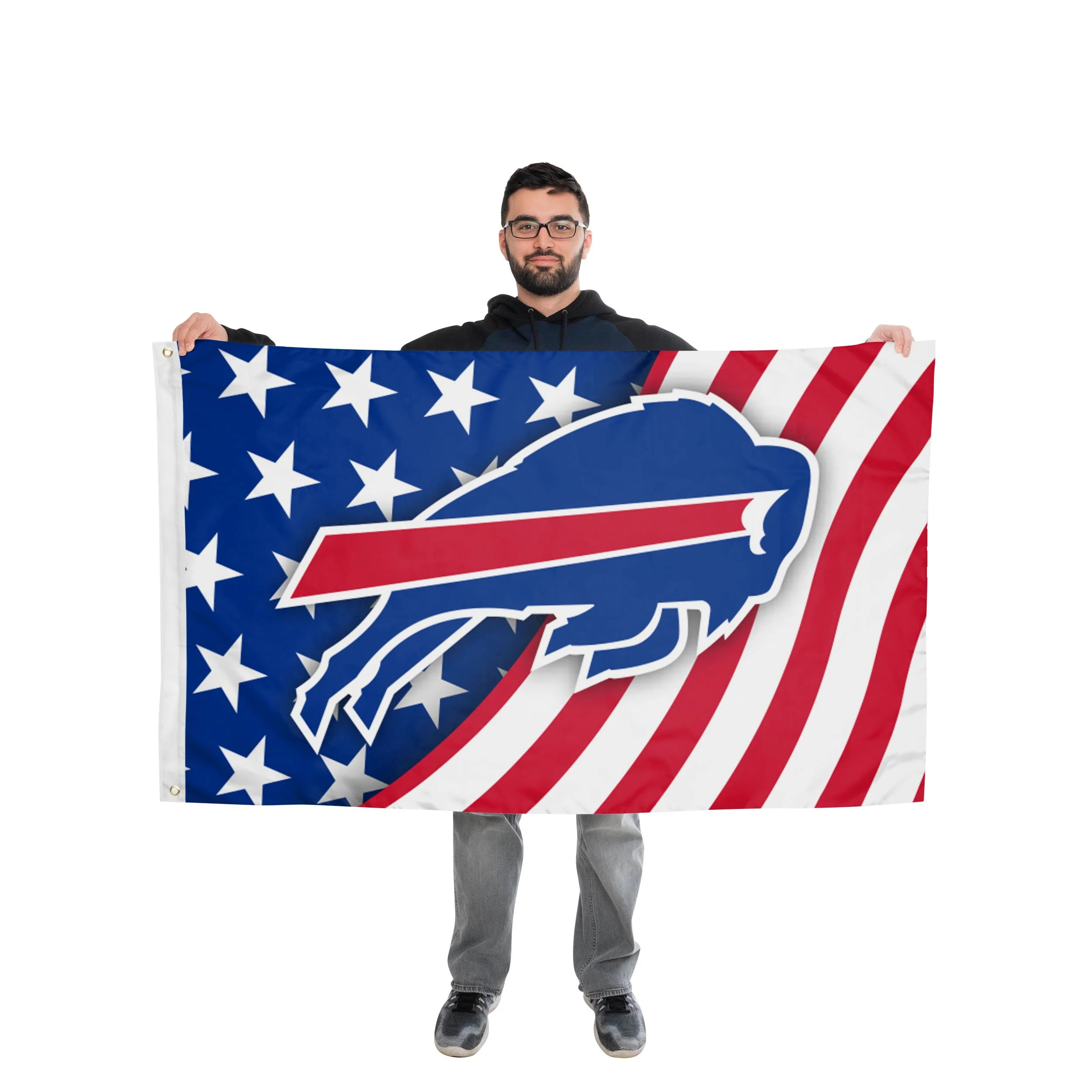 Buffalo Bills NFL Americana Horizontal Flag - Image 2