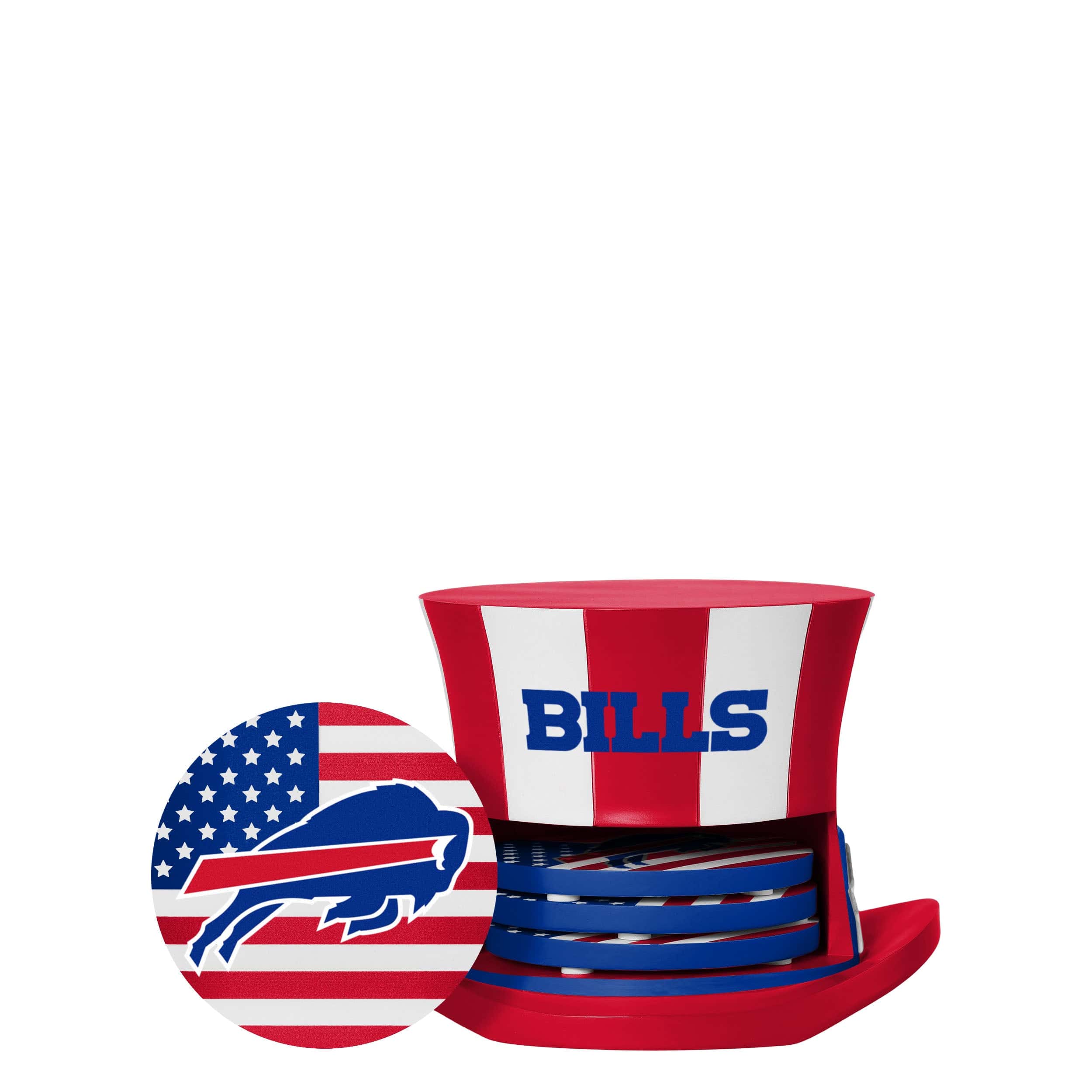 Buffalo Bills NFL Americana Resin Coaster Set