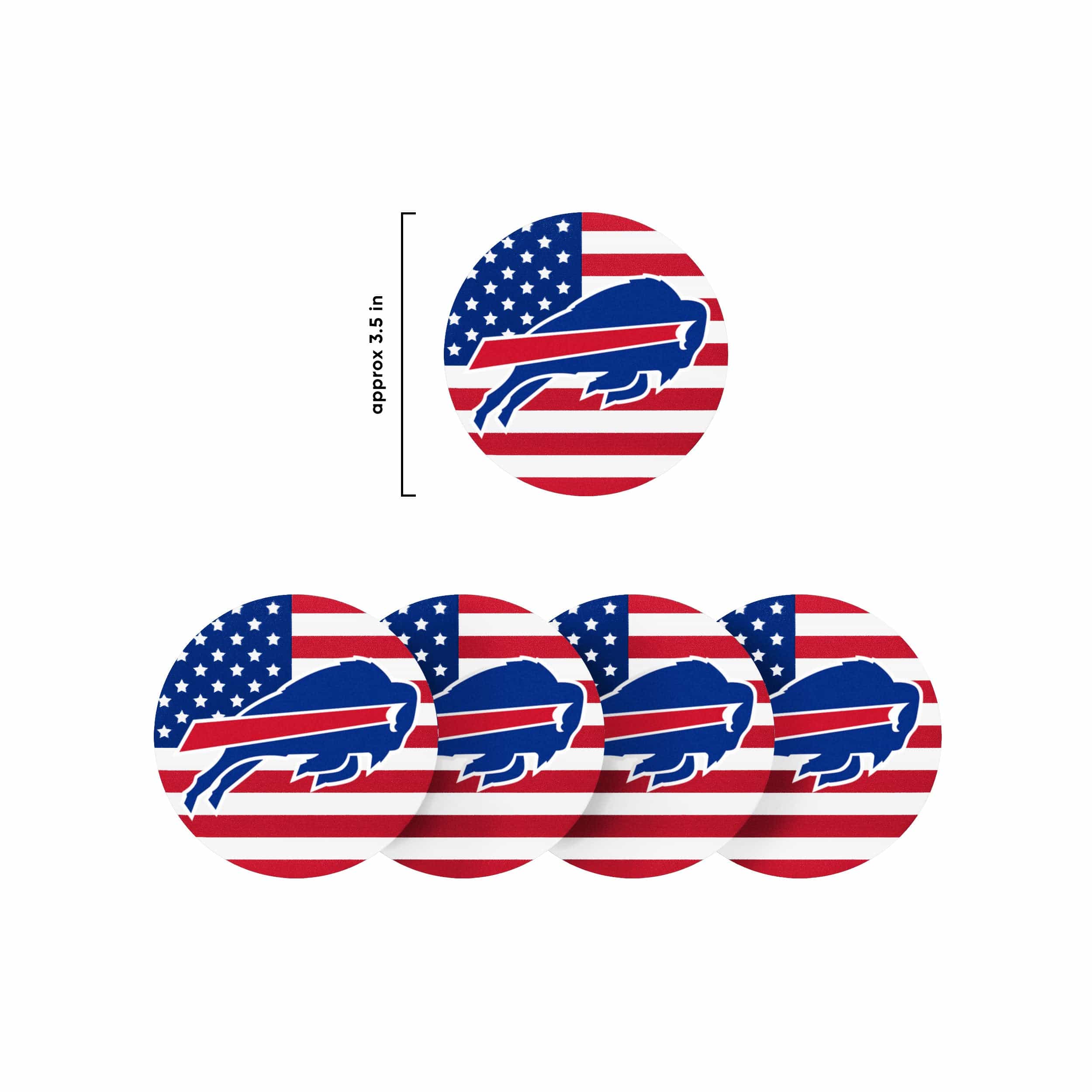 Buffalo Bills NFL Americana Resin Coaster Set - Image 5