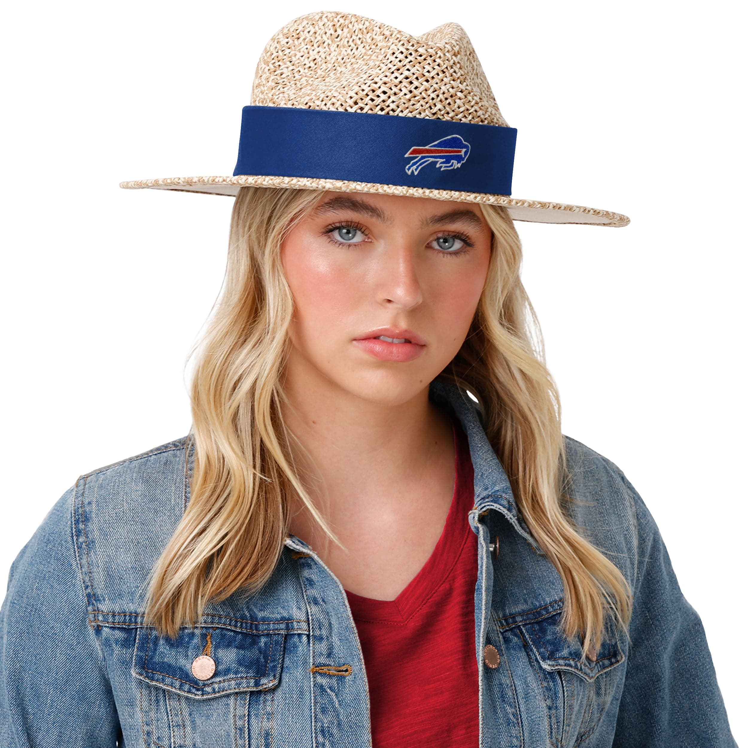 Buffalo Bills NFL Band Straw Hat - Image 5