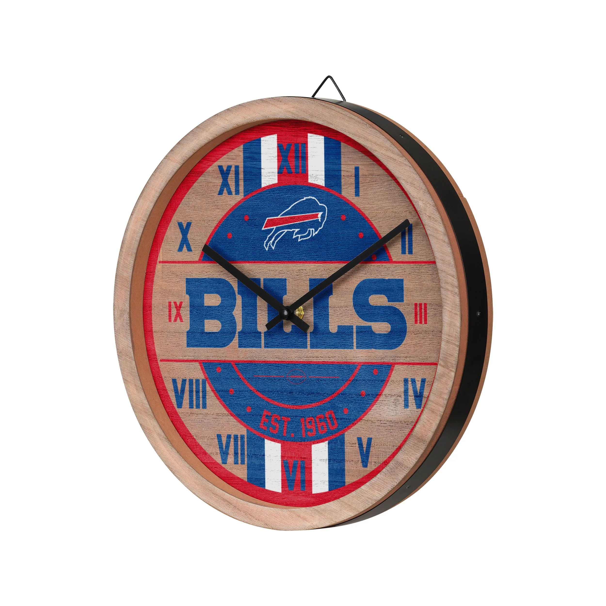 Buffalo Bills NFL Barrel Wall Clock - Image 2