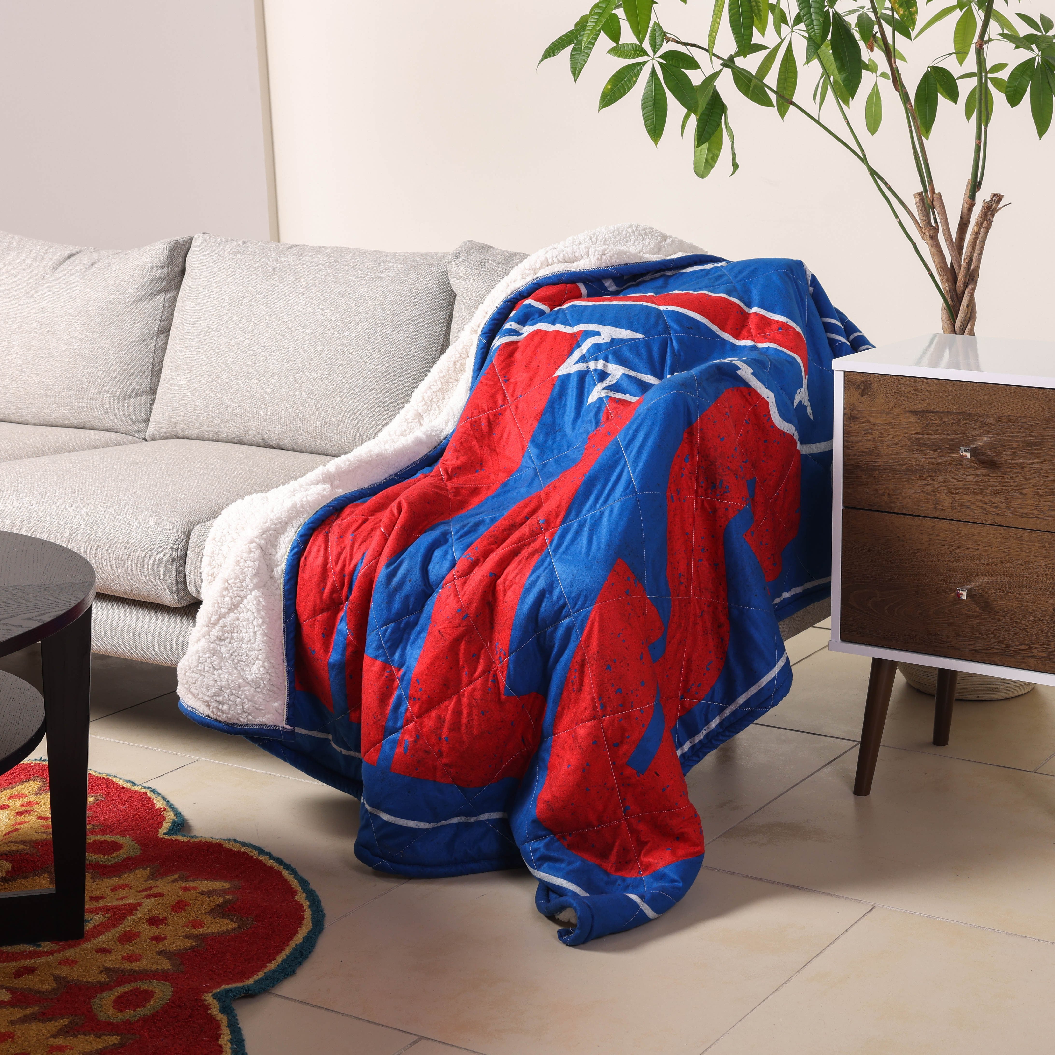Buffalo Bills NFL Big Game Sherpa Lined Throw Blanket - Image 2