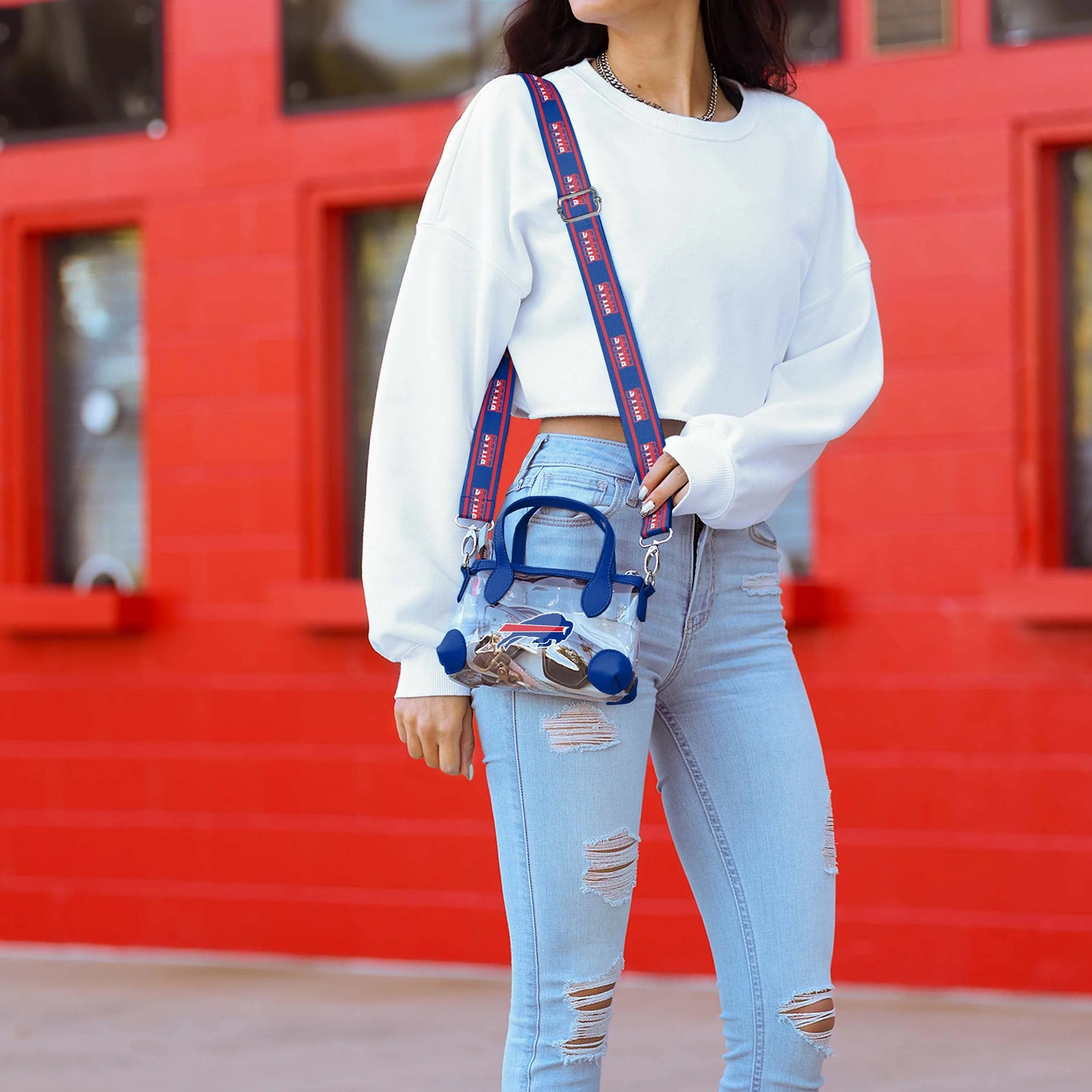 Buffalo Bills NFL Big Logo Clear Crossbody Mini Purse - Image 2