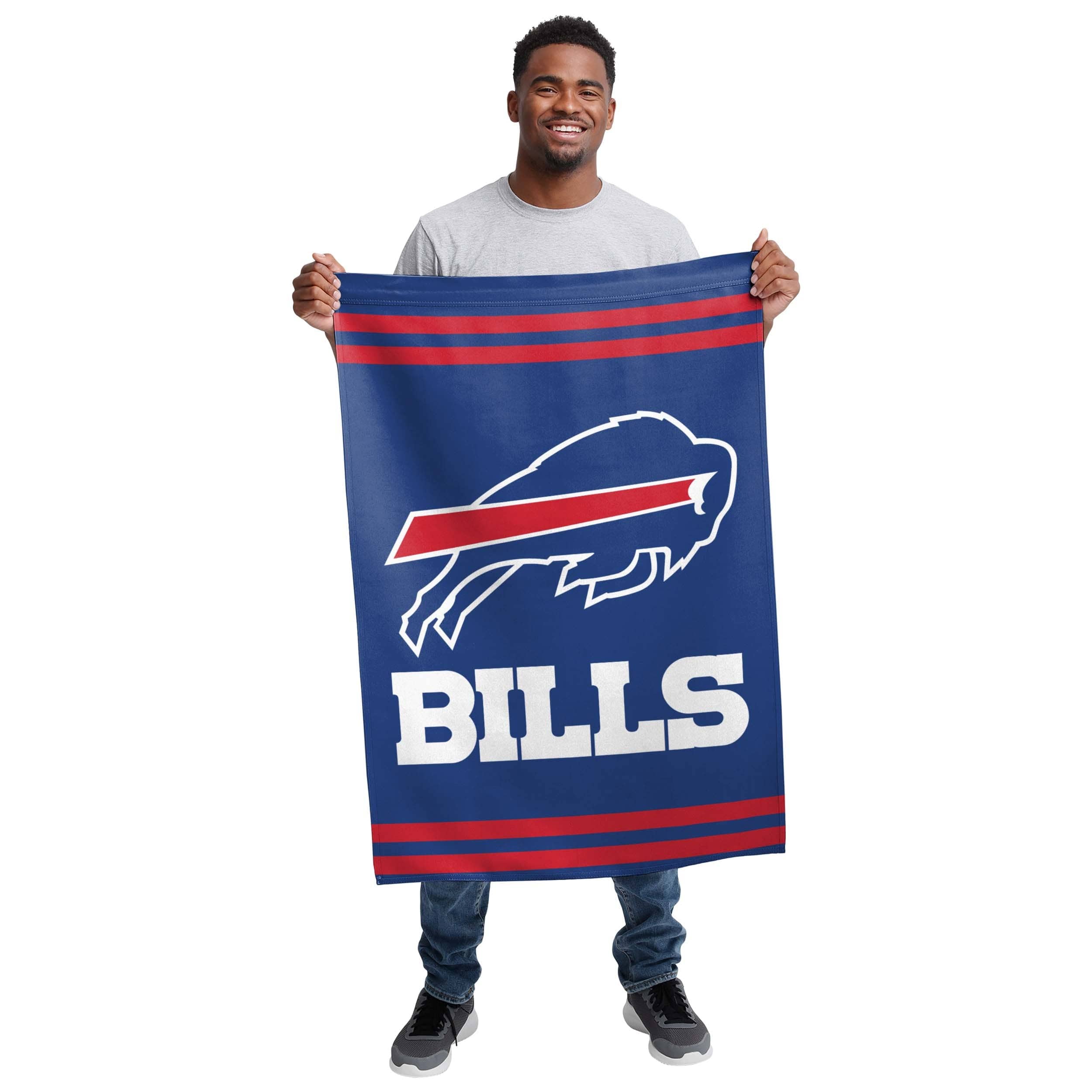 Buffalo Bills NFL Big Logo Vertical Flag - Image 2