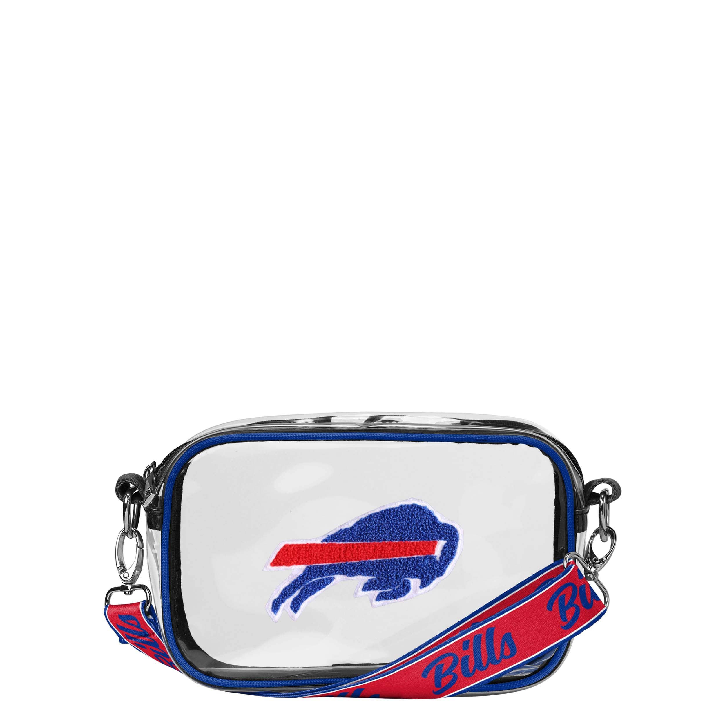 Buffalo Bills NFL Chenille Logo Clear Crossbody Bag