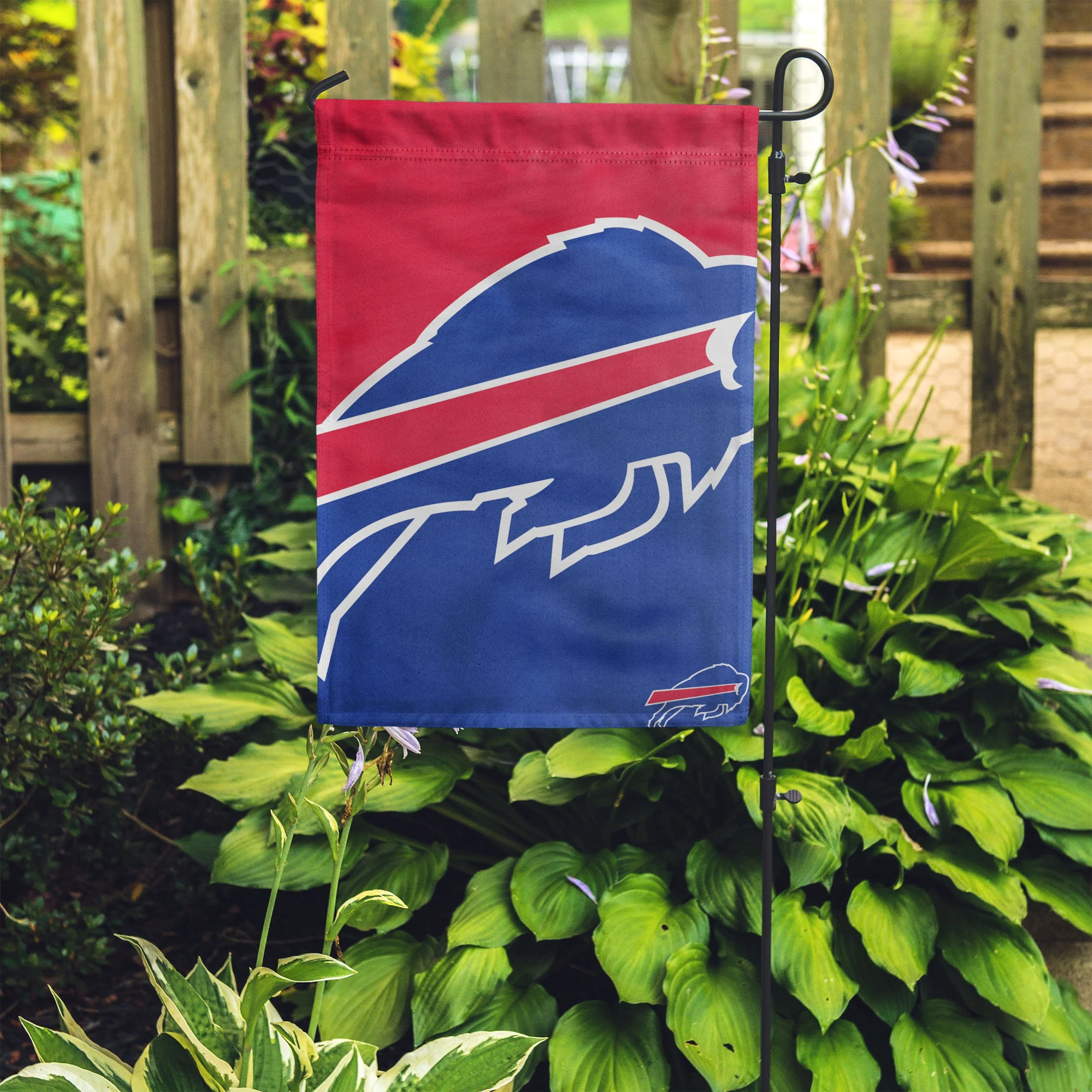 Buffalo Bills NFL Colorblock Helmet Garden Flag - Image 4
