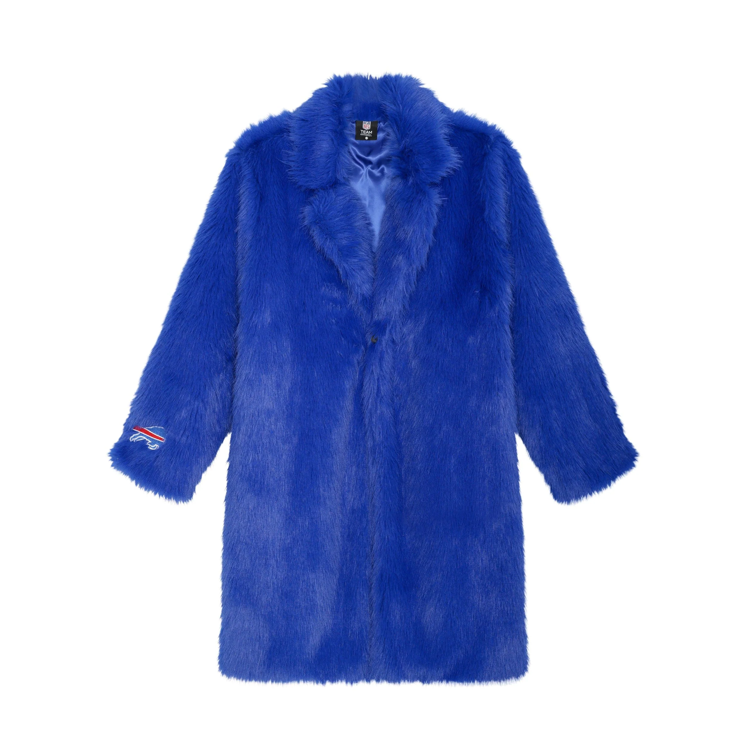 Buffalo Bills NFL Faux Fur Long Jacket - Image 4