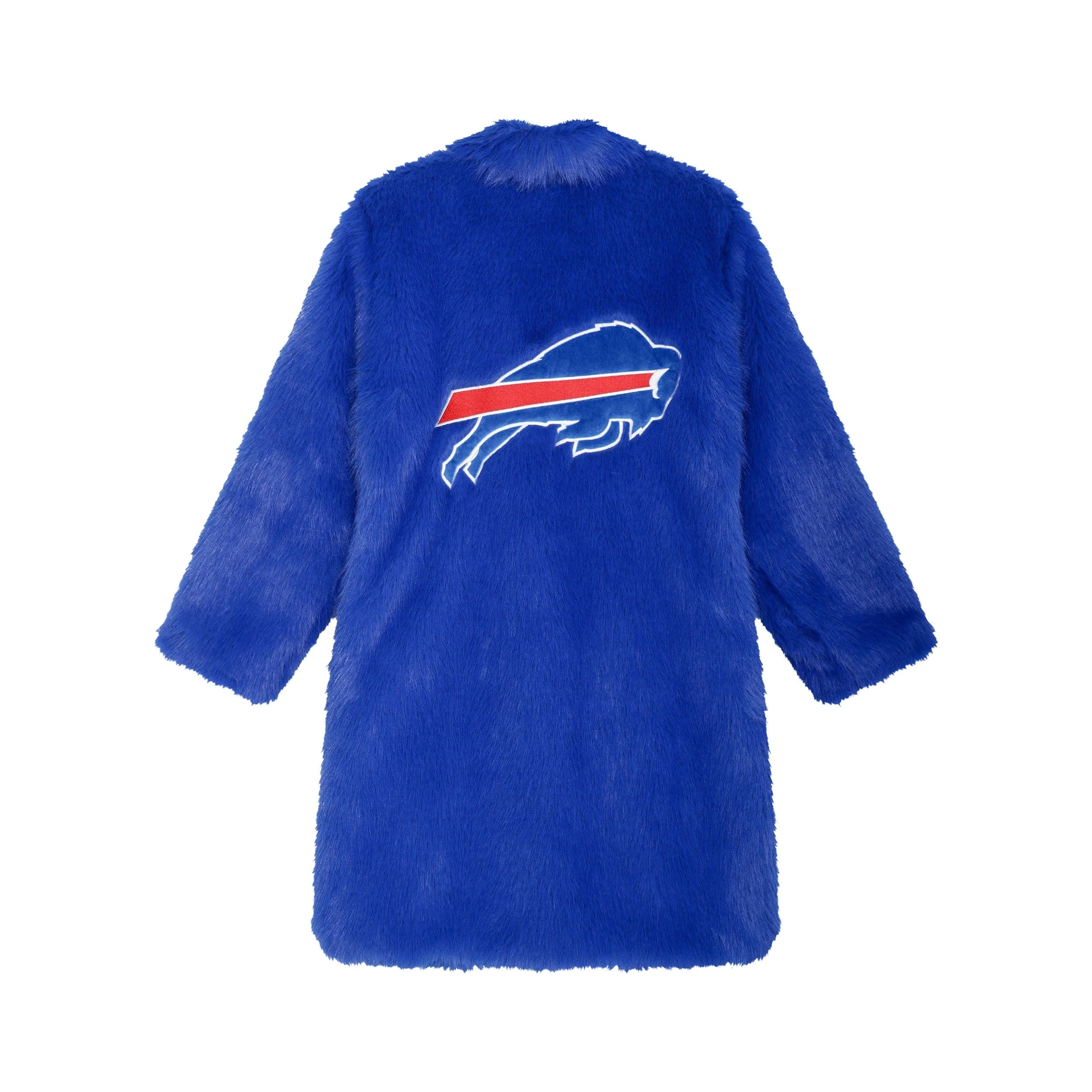 Buffalo Bills NFL Faux Fur Long Jacket - Image 5