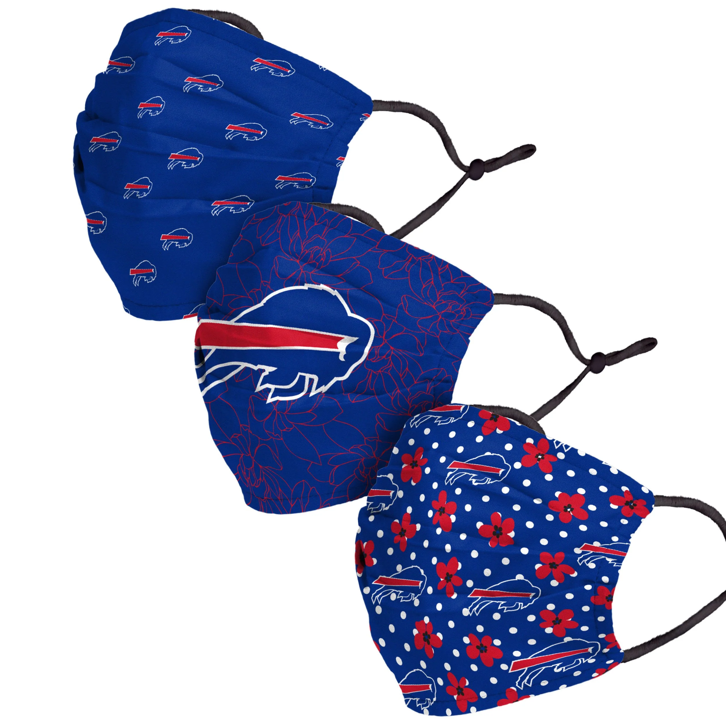 Buffalo Bills NFL Gameday Gardener 3 Pack Face Cover - Image 2