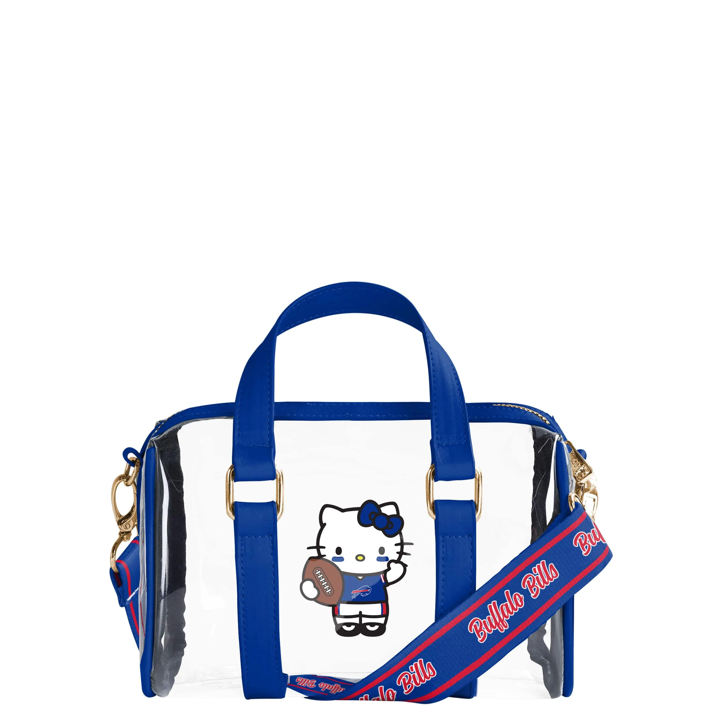Buffalo Bills NFL Hello Kitty® Clear Barrel Bag - (PREORDER - SHIPS MID JULY)