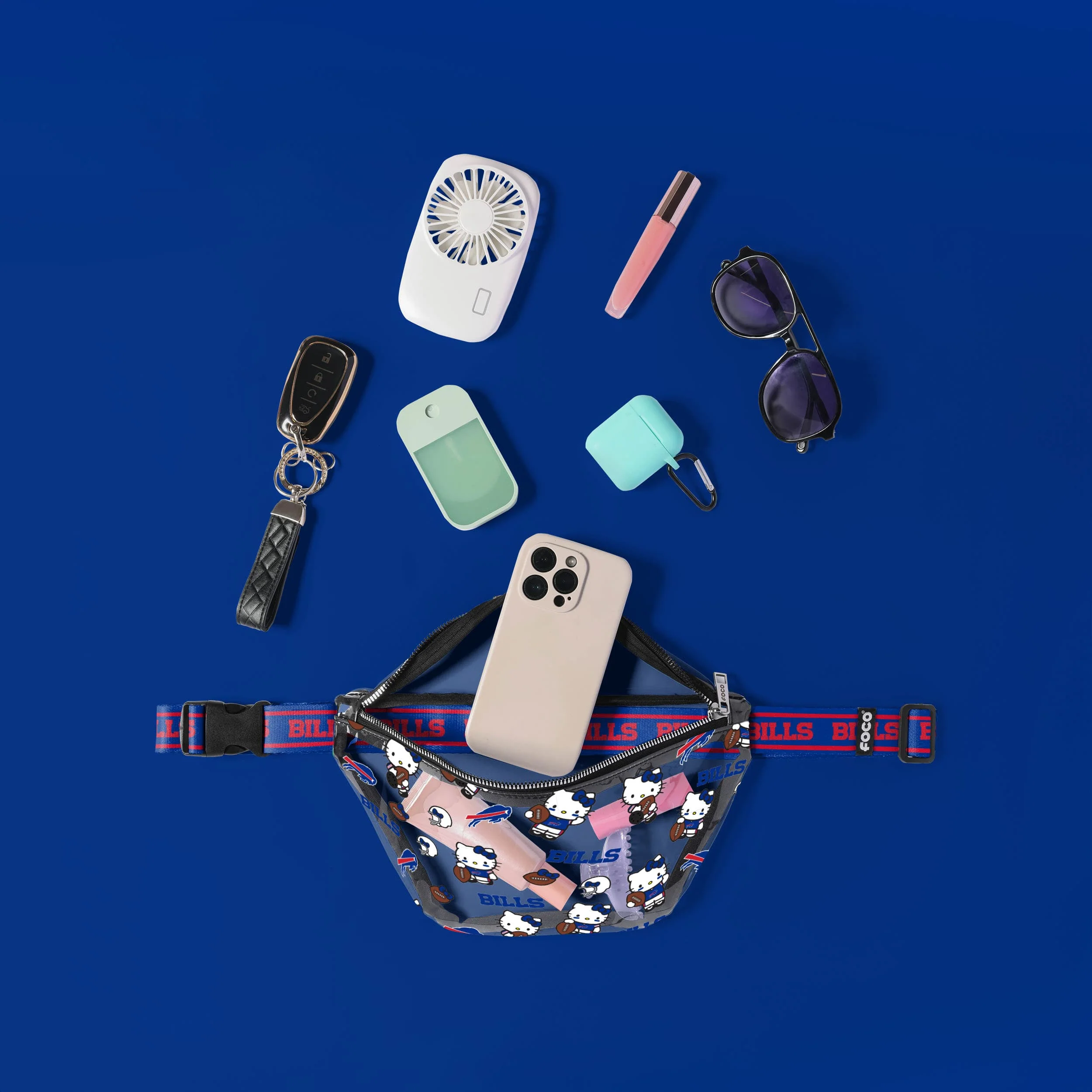 Buffalo Bills NFL Hello Kitty® Clear Fanny Pack (PREORDER - SHIPS MID JULY) - Image 3