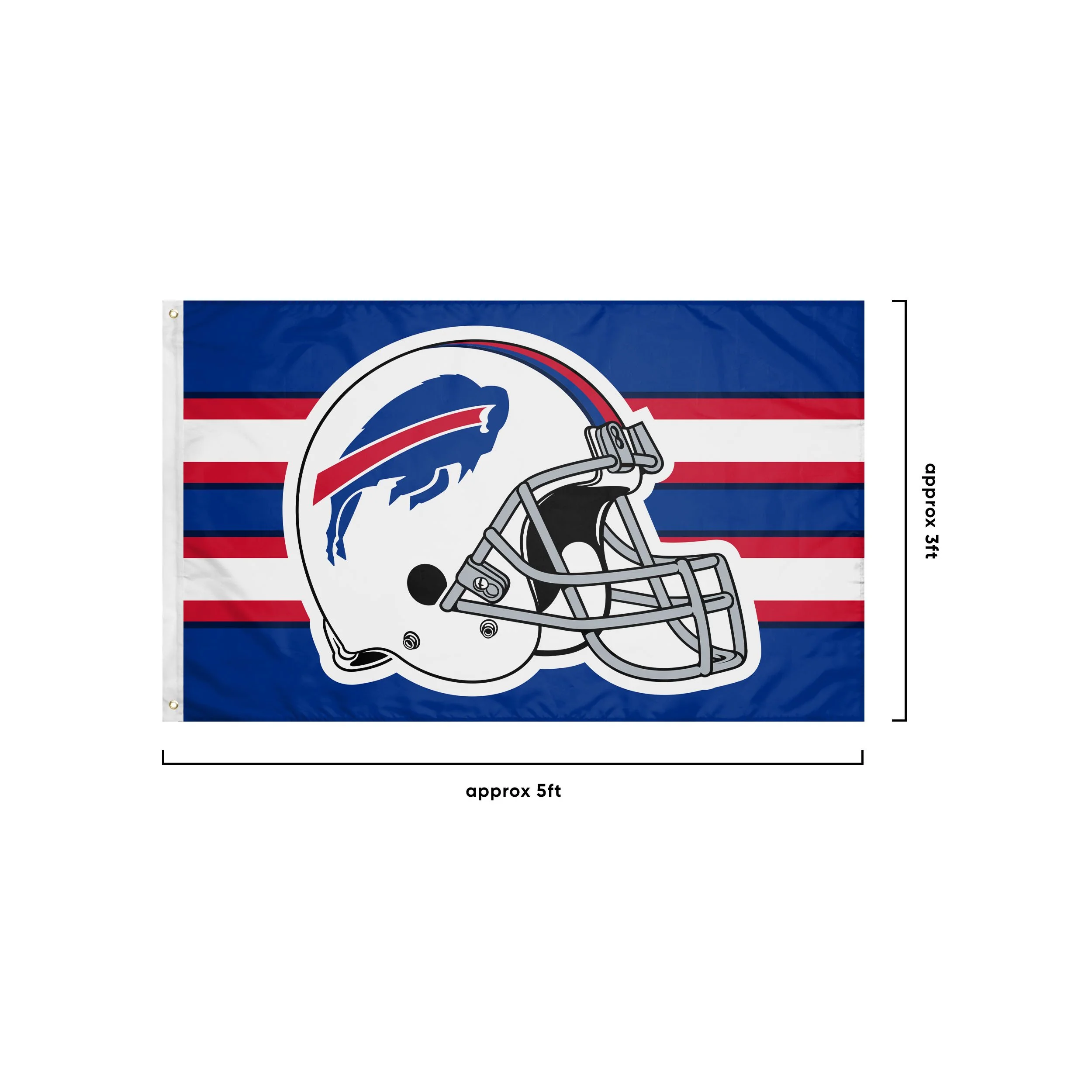 Buffalo Bills NFL Helmet Horizontal Flag - Image 3