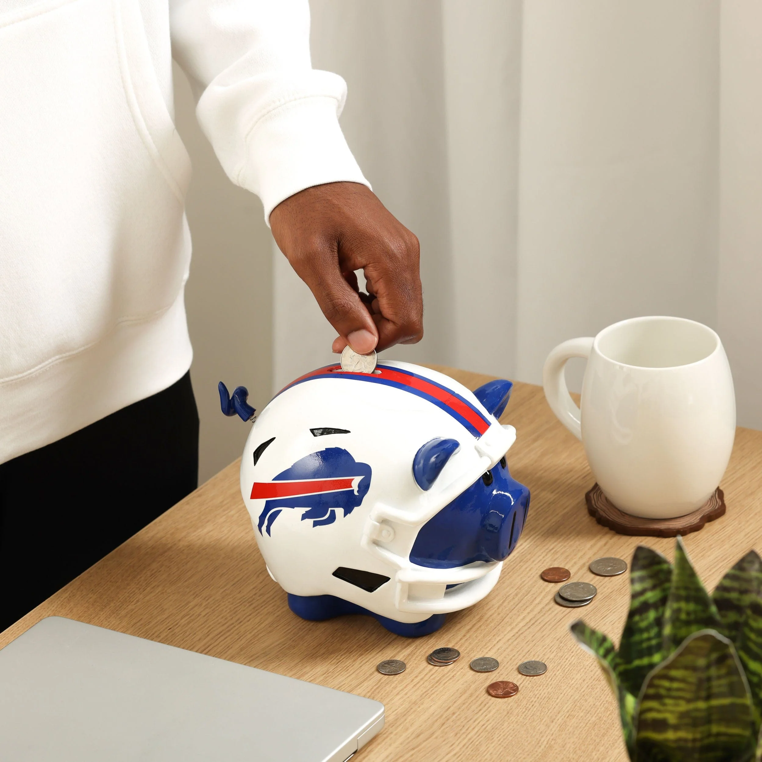 Buffalo Bills NFL Helmet Piggy Bank - Image 2