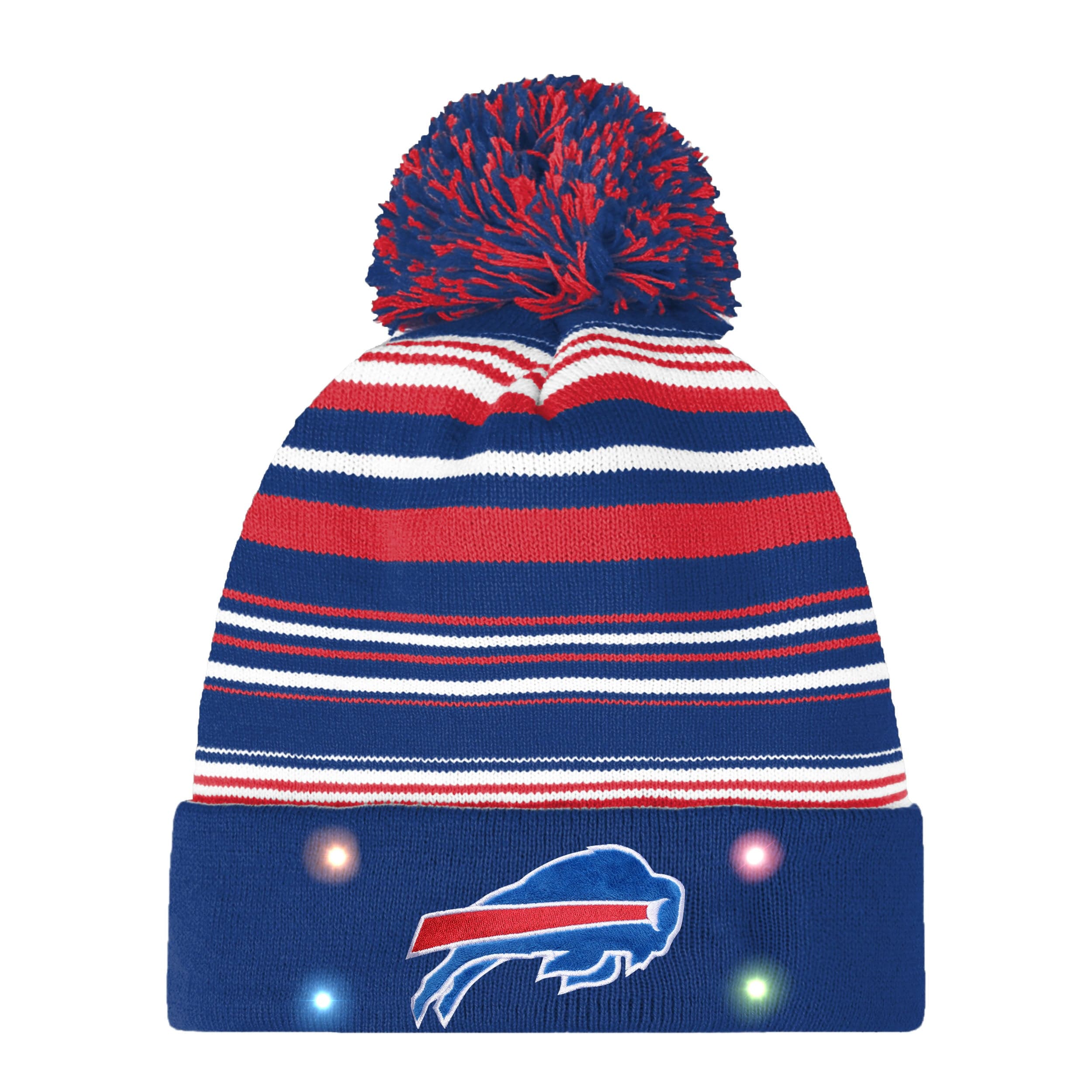 Buffalo Bills NFL Horizontal Stripe Light Up Beanie - Image 2