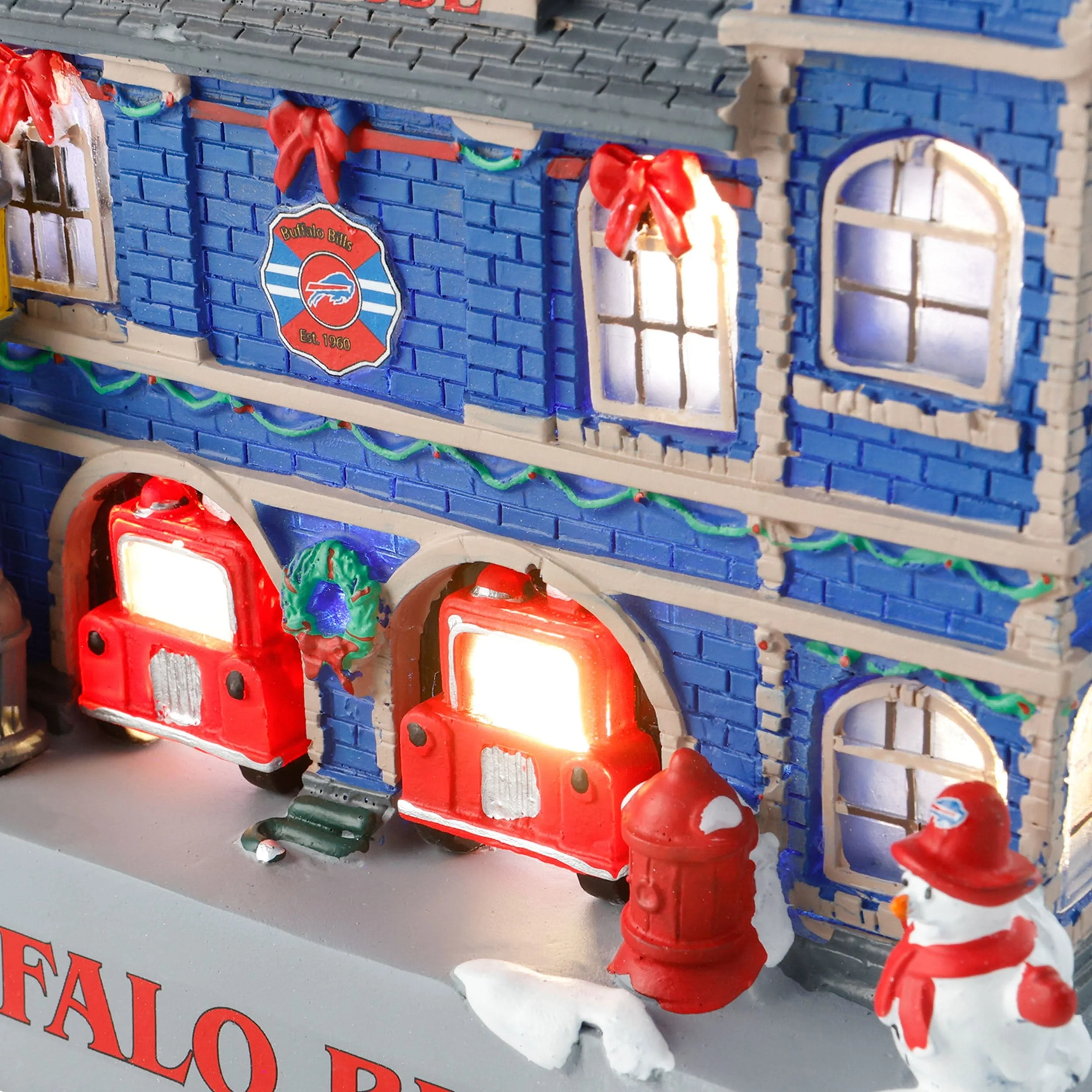 Buffalo Bills NFL Light Up Resin Team Firehouse - Image 3