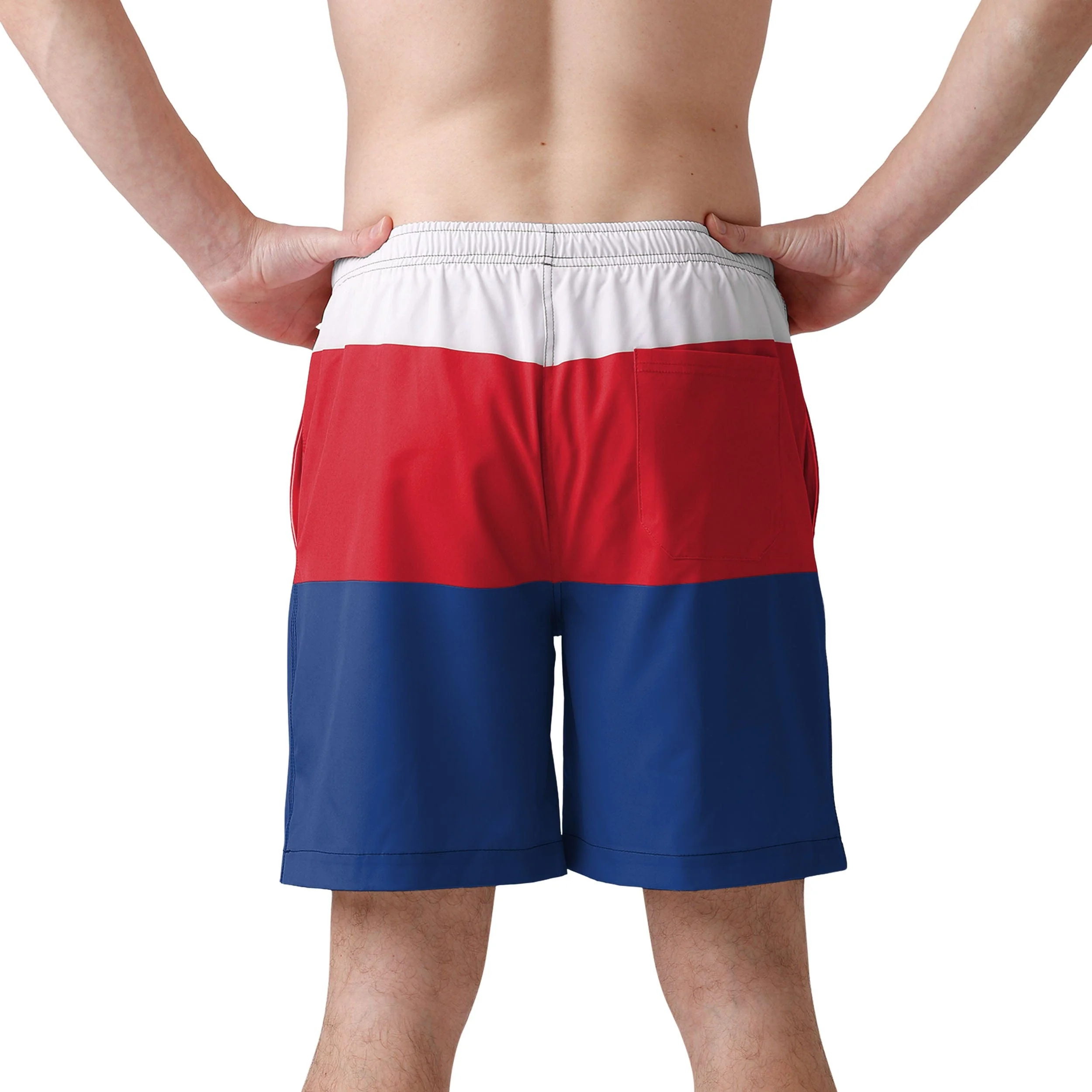 Buffalo Bills NFL Mens 3 Stripe Big Logo Swimming Trunks - Image 3