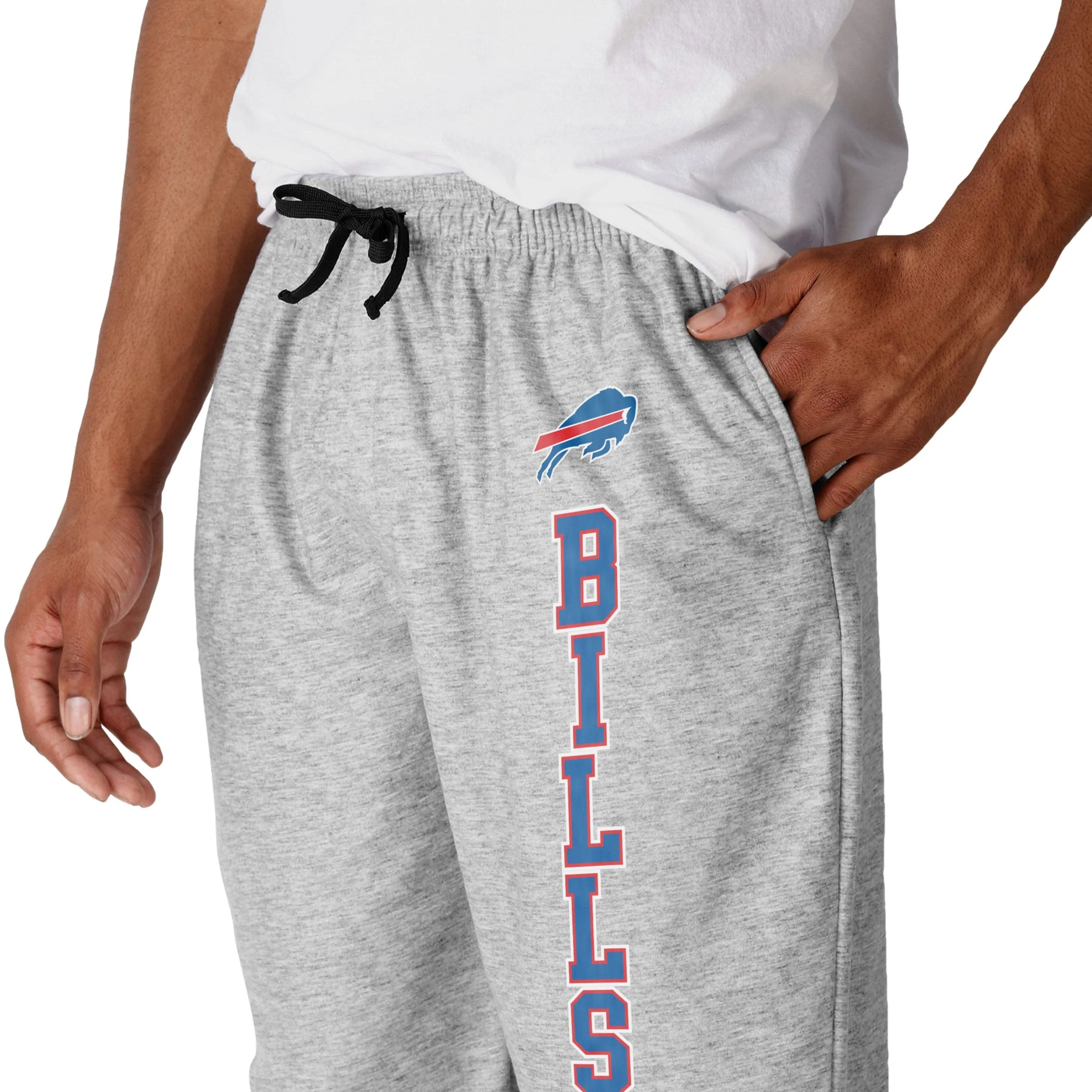 Buffalo Bills NFL Mens Athletic Gray Lounge Pants - Image 3