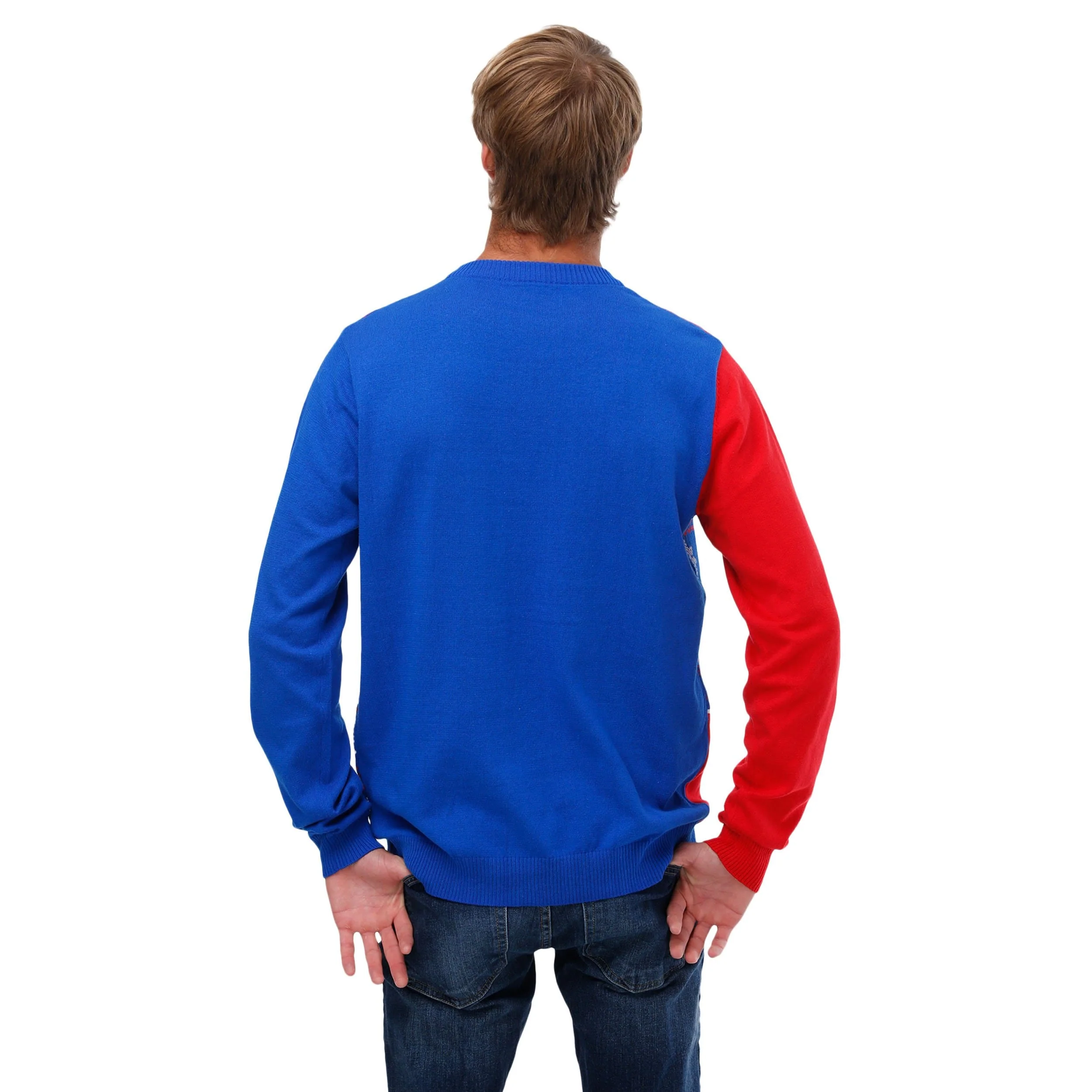 Buffalo Bills NFL Mens Busy Block Snowfall Sweater - Image 3