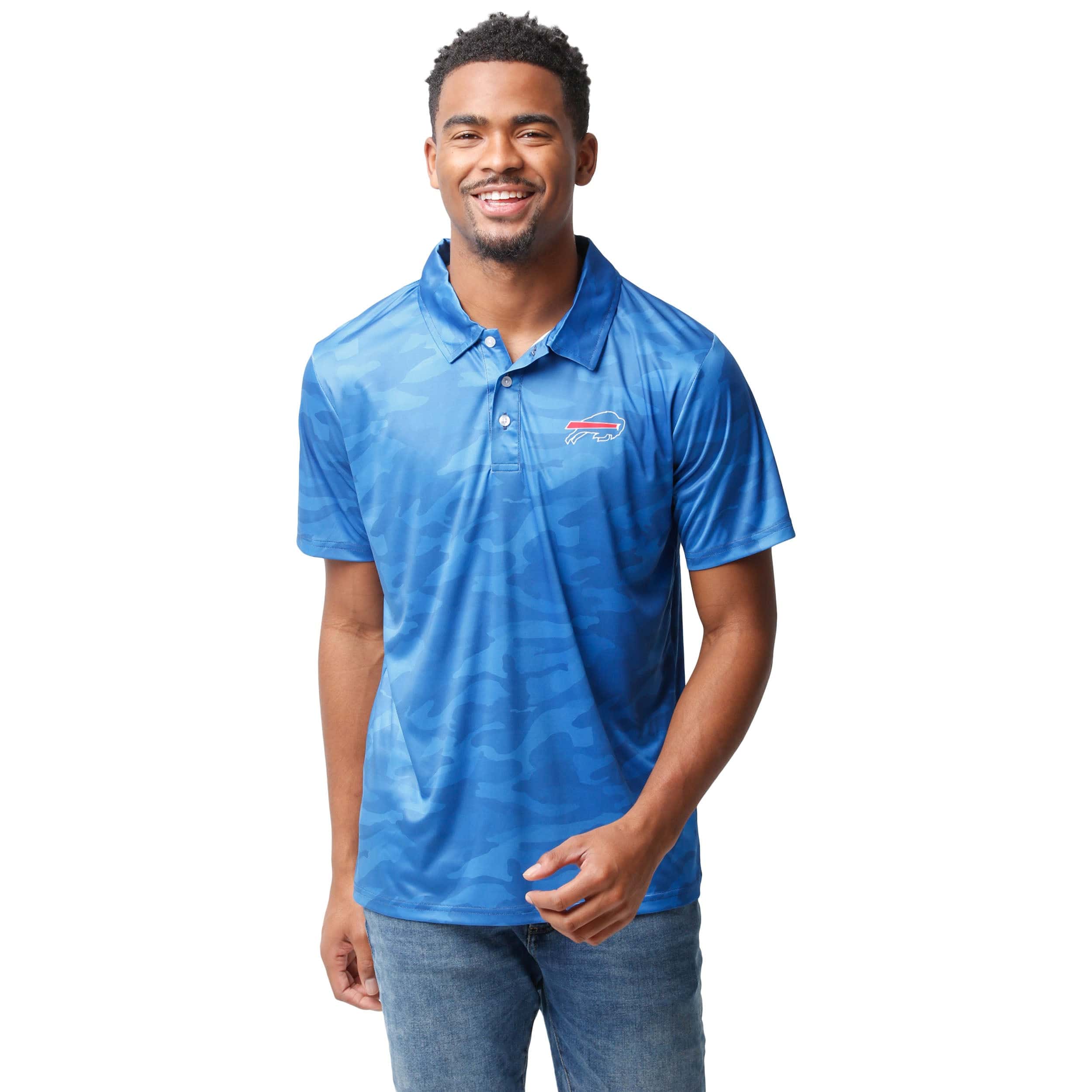 Buffalo Bills NFL Mens Color Camo Polyester Polo - Image 2