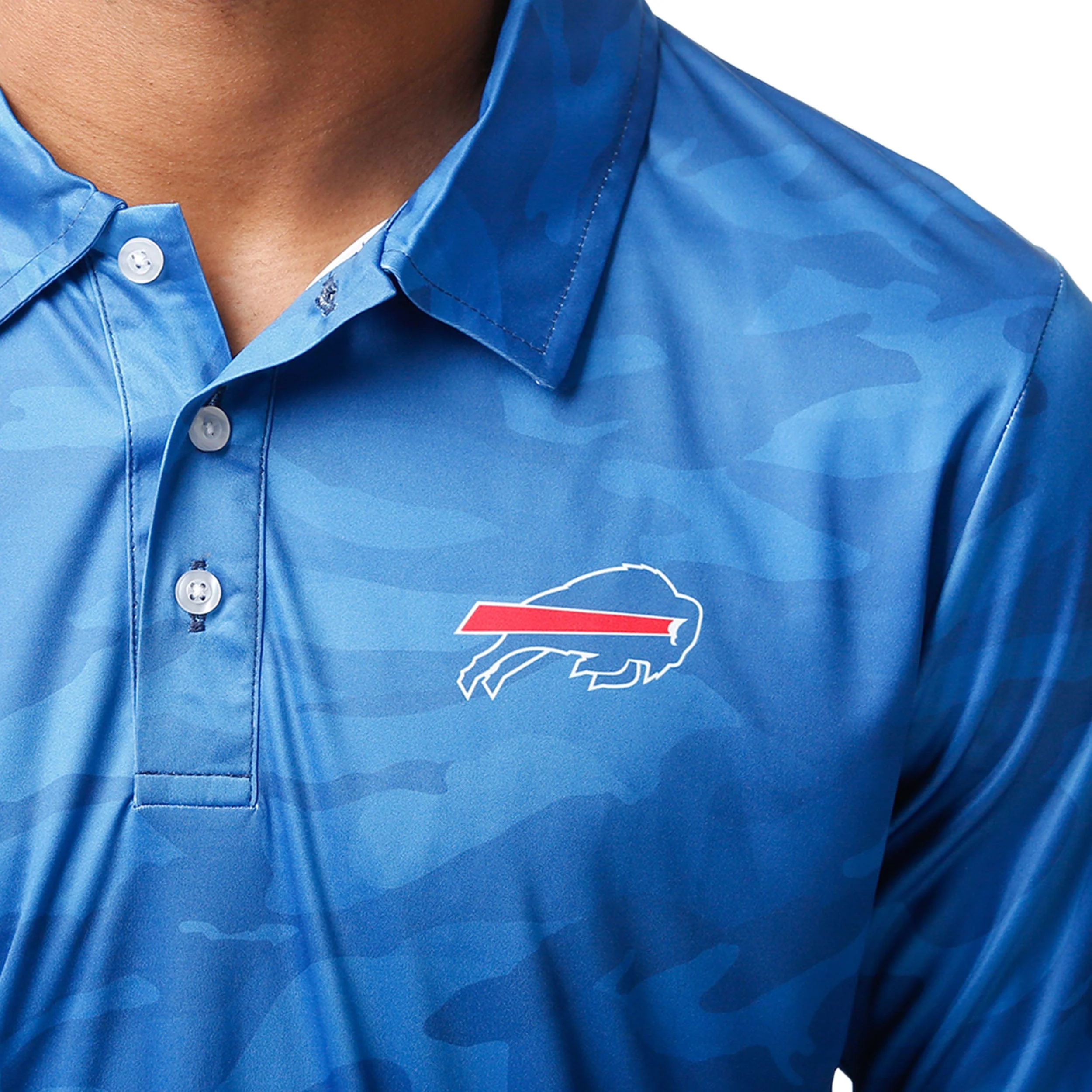 Buffalo Bills NFL Mens Color Camo Polyester Polo - Image 4