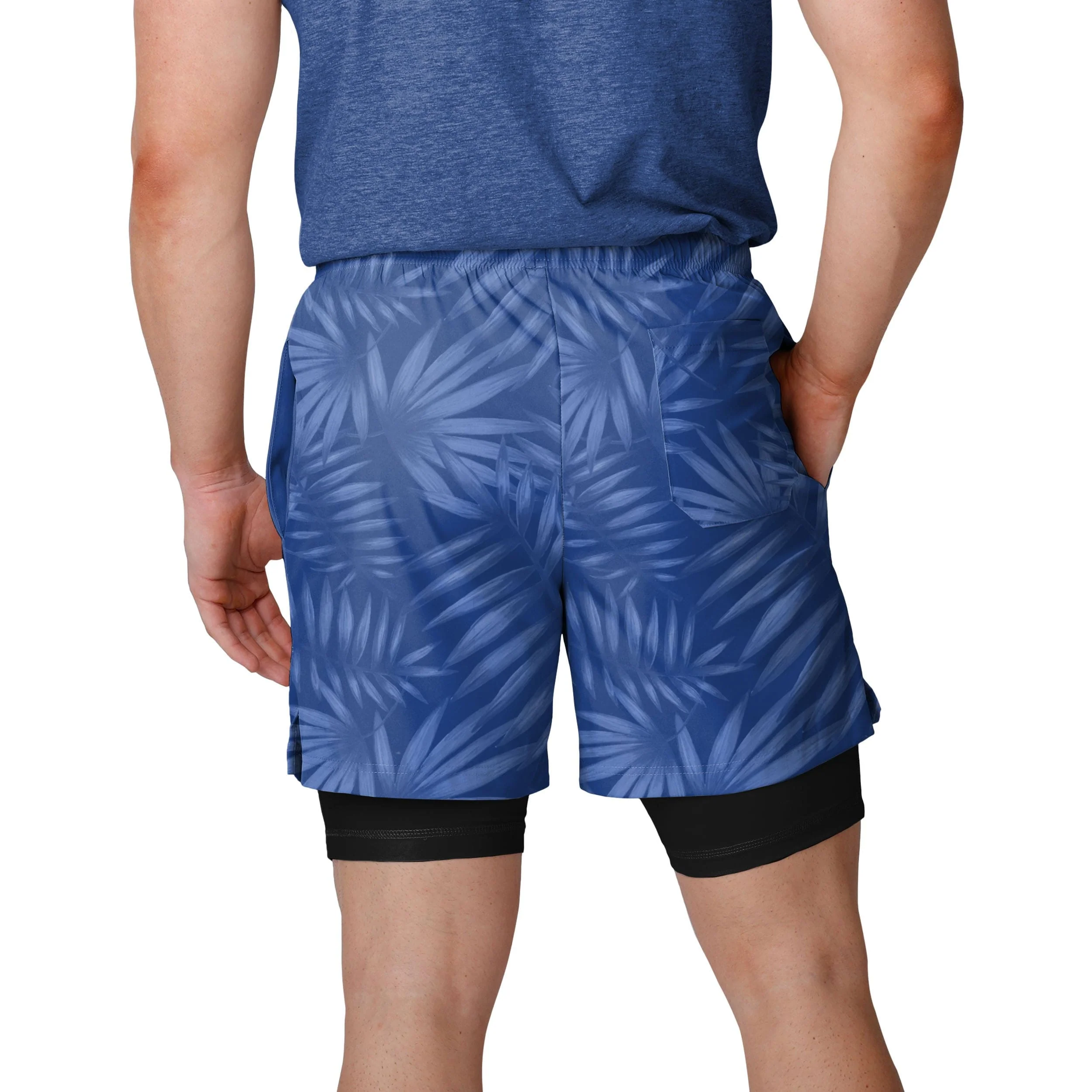 Buffalo Bills NFL Mens Floral Black Liner Shorts - Image 3
